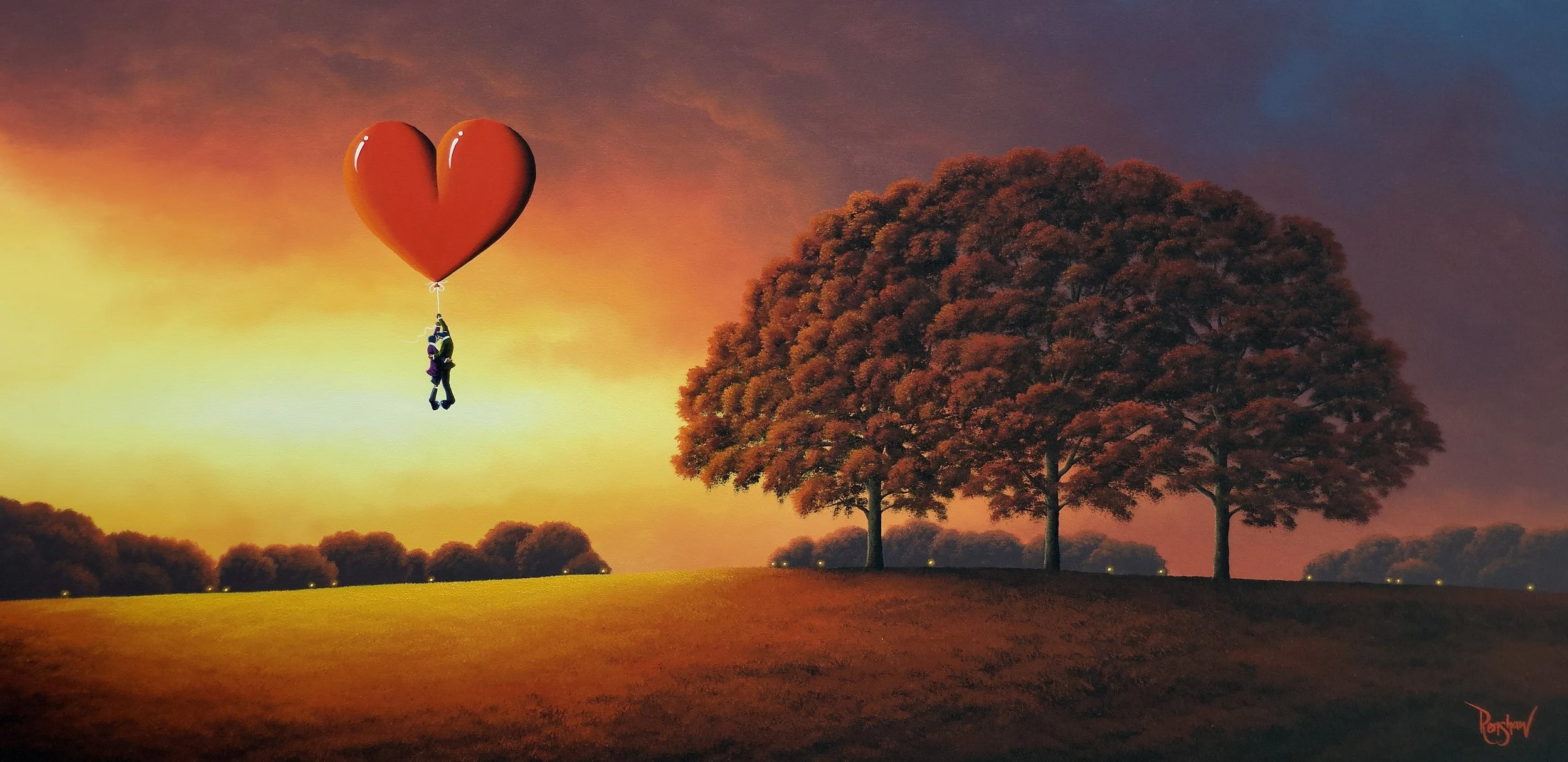 Cherishing Each Golden Moment Together - Wyecliffe Galleries - Sold