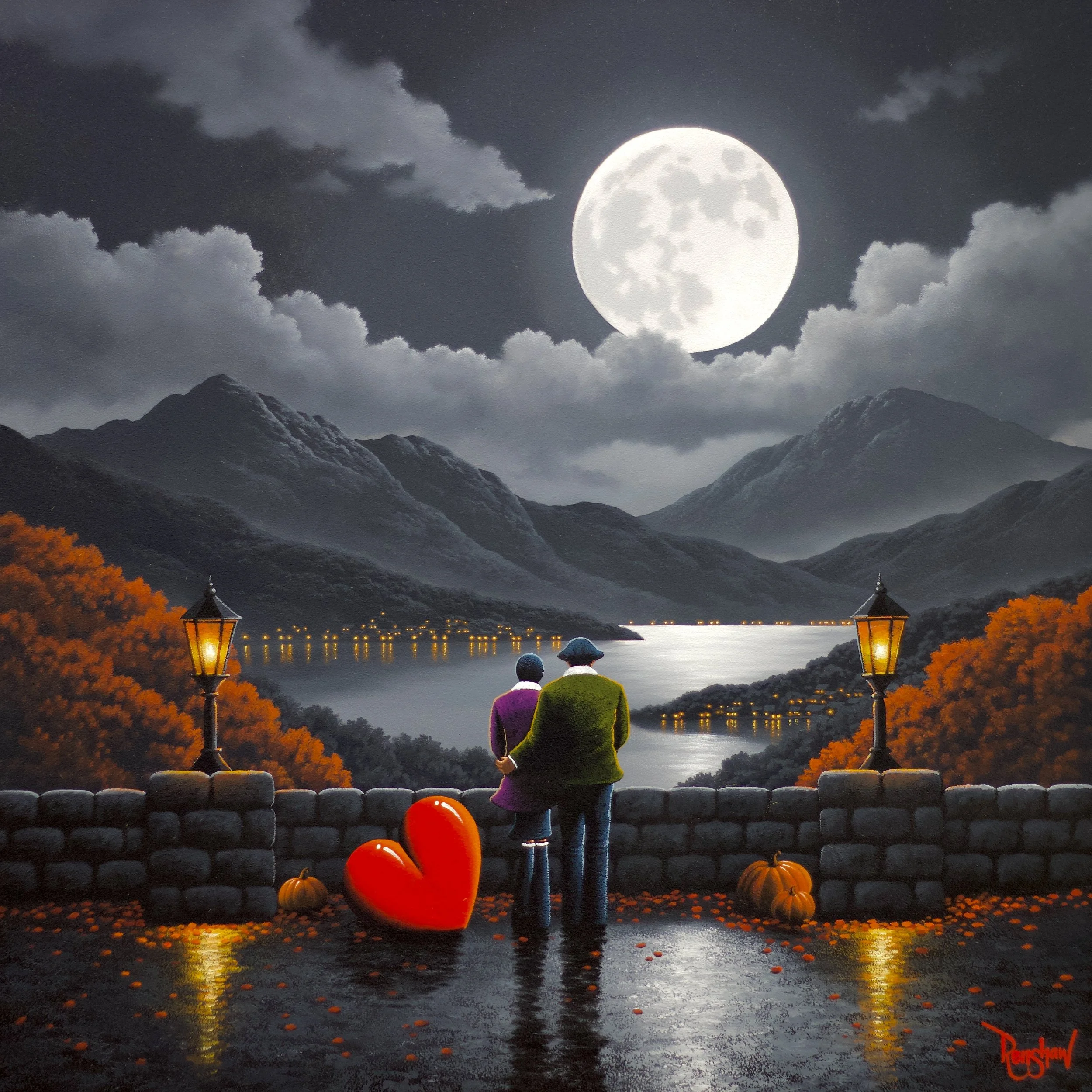 Autumn Nights and Moonlit Dreams - Wyeclife Galleries - SOLD