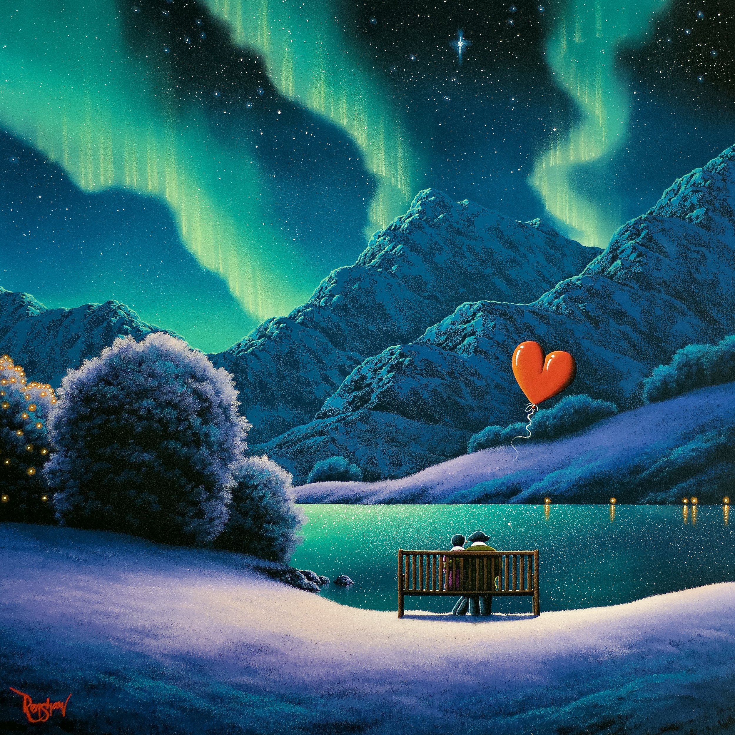 You Are My Shining Aurora Borealis - Cookhouse Galleries - Sold
