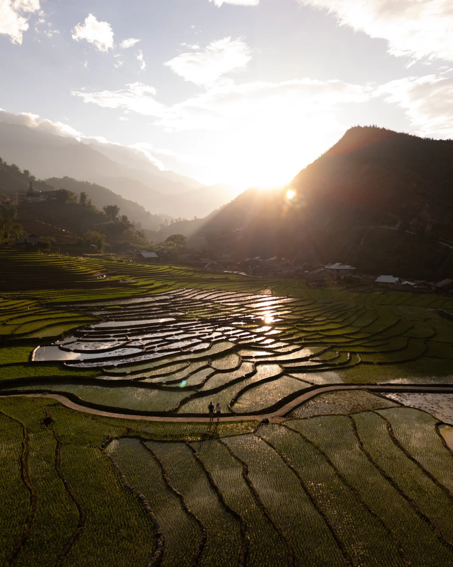 The valley floor