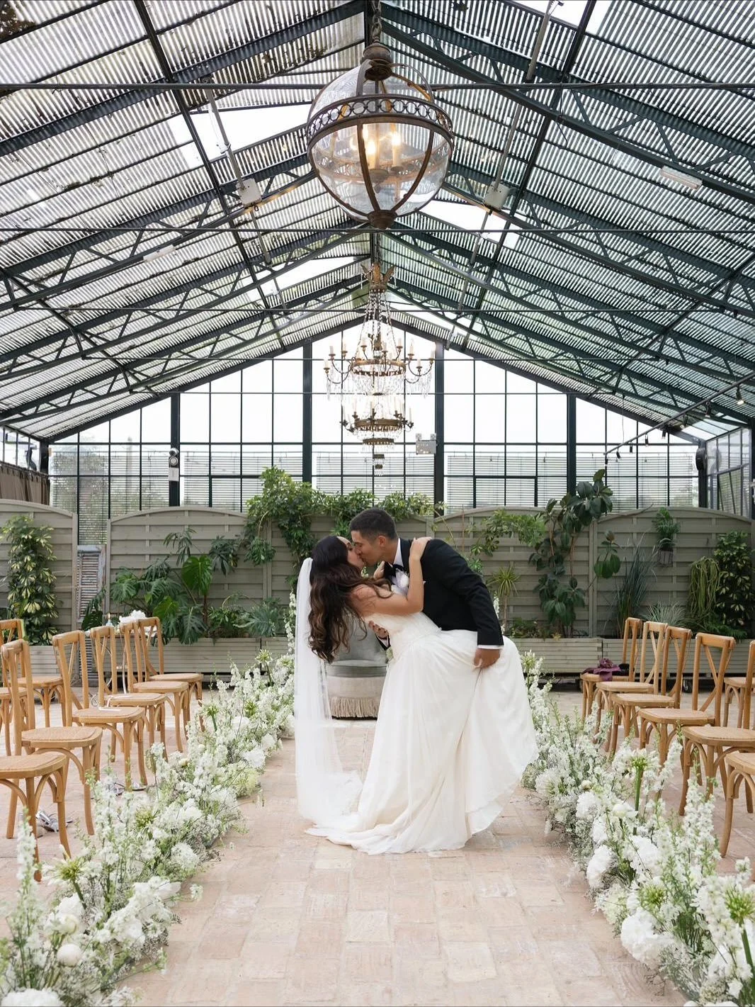 From Maui to the Basque Country. Liz and Andres&rsquo; magical destination wedding, with a stunning runway-style ceremony aisle in the glasshouse at Domaine de Gaztelur ✨

Planning &amp; Styling @beyondthepines_weddings 
Venue &amp; Catering @gaztelu