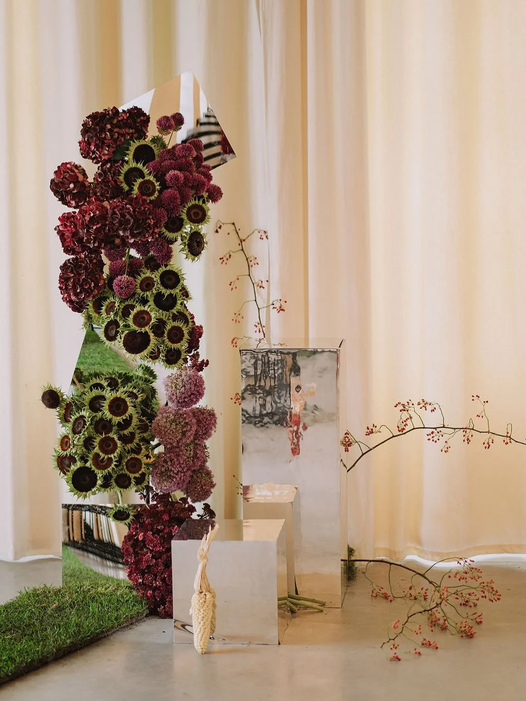 This wedding was all about passion - creativity - team work - art - trust &amp; boldness. 

Planning &amp; Styling @beyondthepines_weddings 
Photographer @marinearboriowedding 
Wedding assistant @agenceloma
Floral design @jungleutopia
Venue &amp; Cat