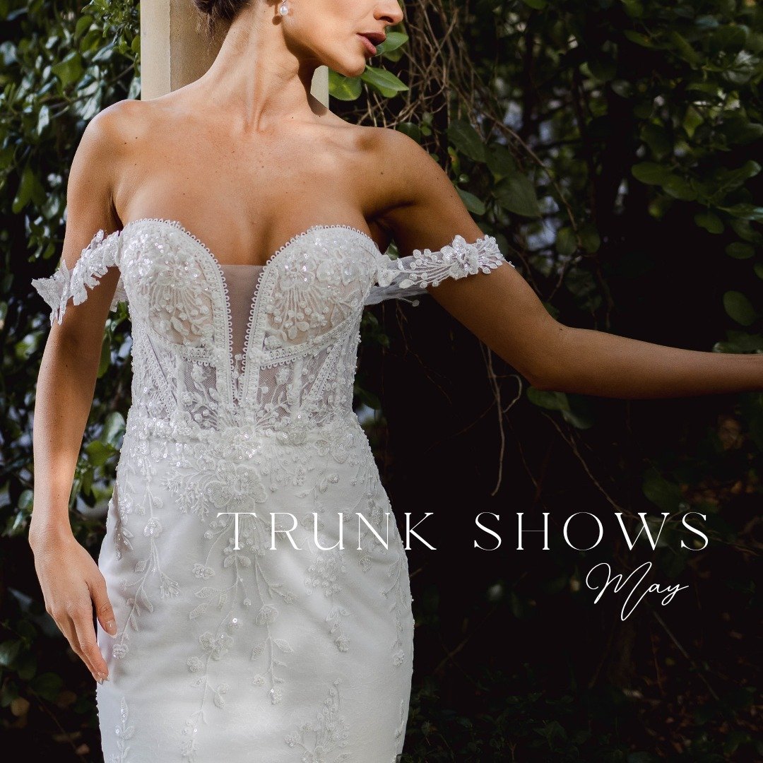 TRUNK SHOWS: MAY 2024⁠
⁠
Brides, we are so excited to announce the dates of our upcoming trunk shows! The White April LA FLORET trunk show is being held by our wonderful stockists... ⁠⁠
⁠
AUSTRALIA ⁠
⁠
@andtheveil⁠
20th May-2nd June 2024⁠
⁠
Receive 1