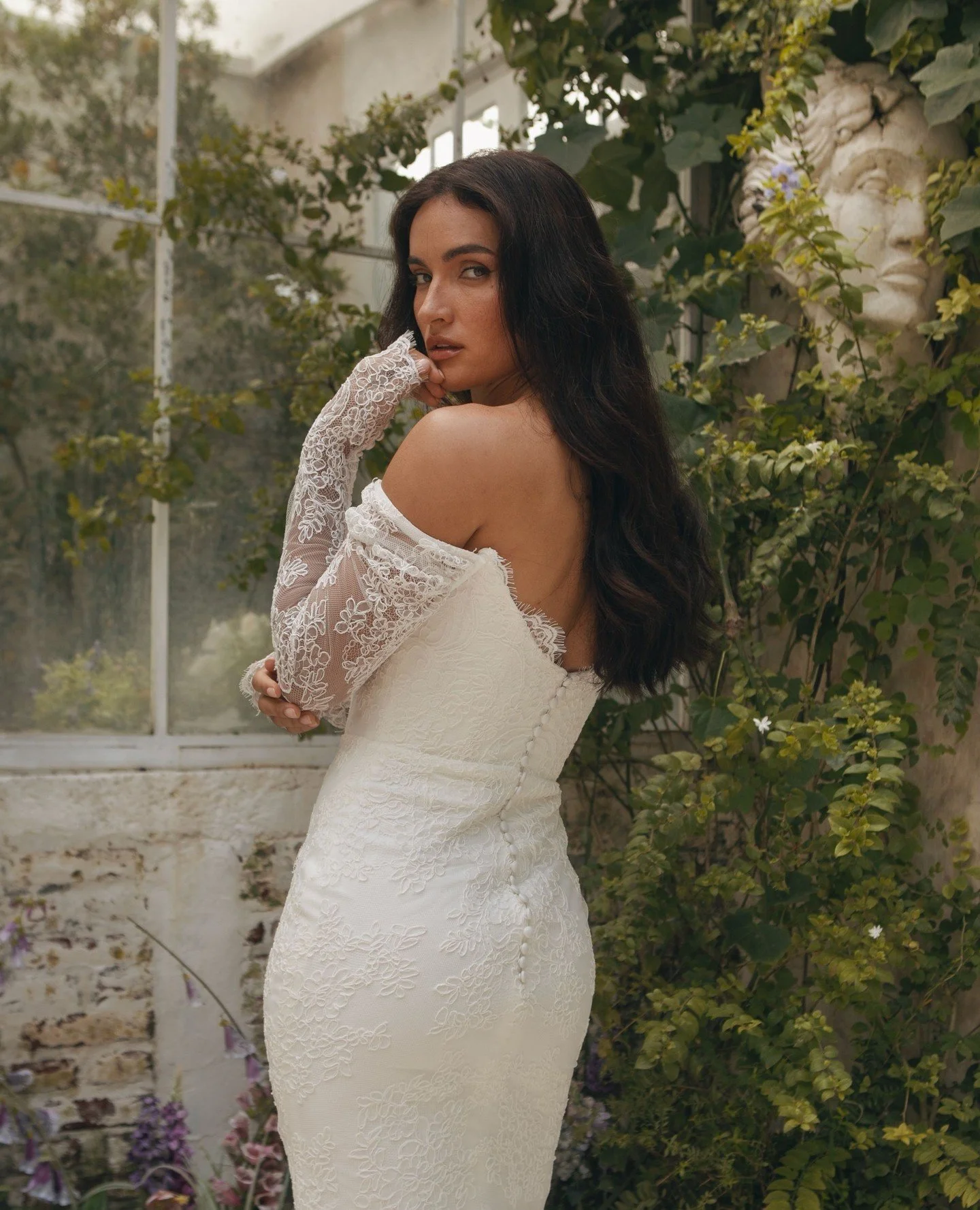 A classic silhouette with timeless lace detailing for the refined bride: Adeline. ⁠
⁠
⁠
#bridetobe #laceweddingdress #2026bride