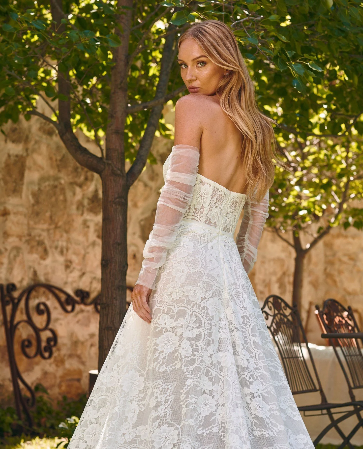 Vintage inspired lace, timeless silhouette.⁠
⁠
WA22942.