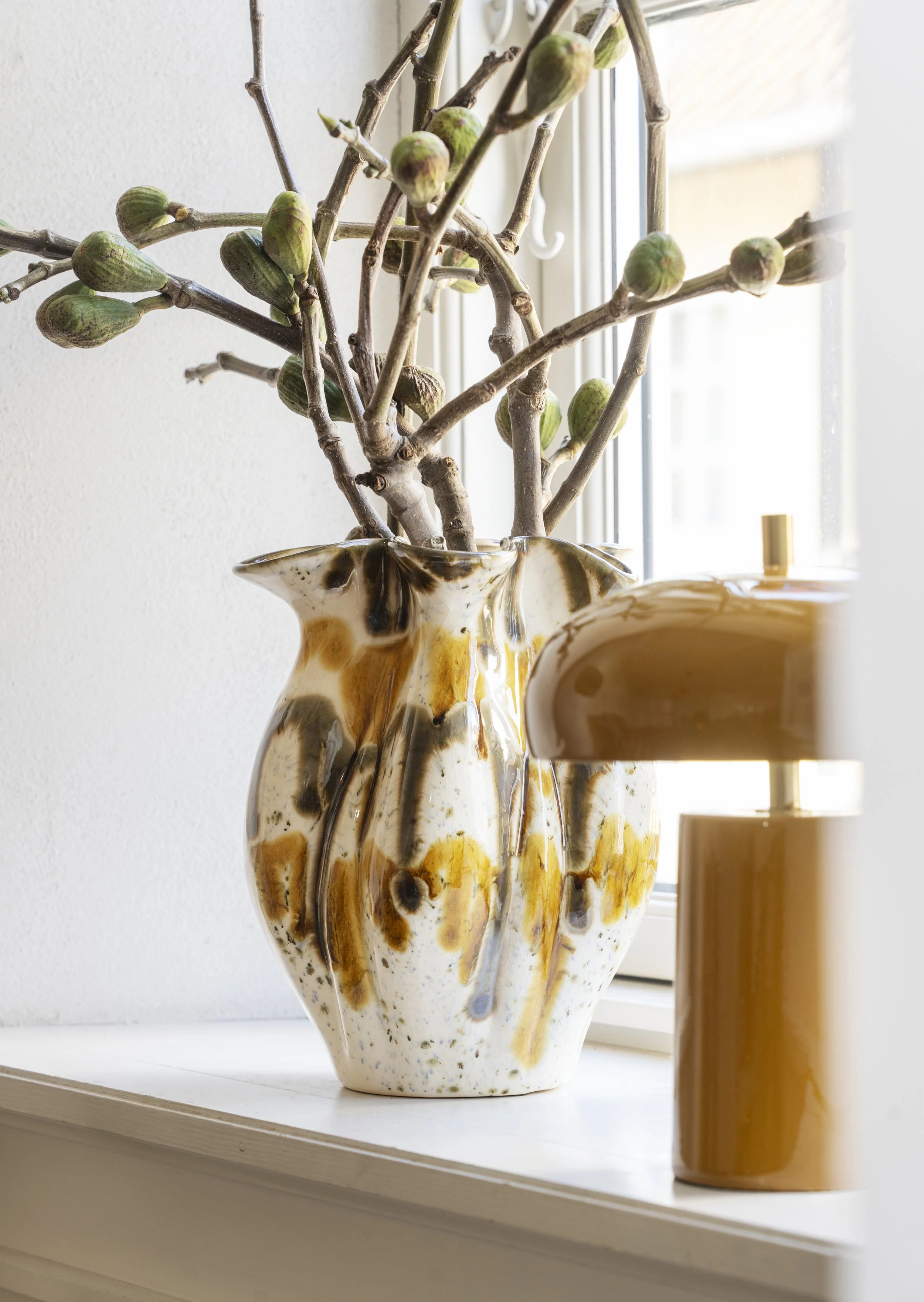Enamel table lamp mustard 2.jpg