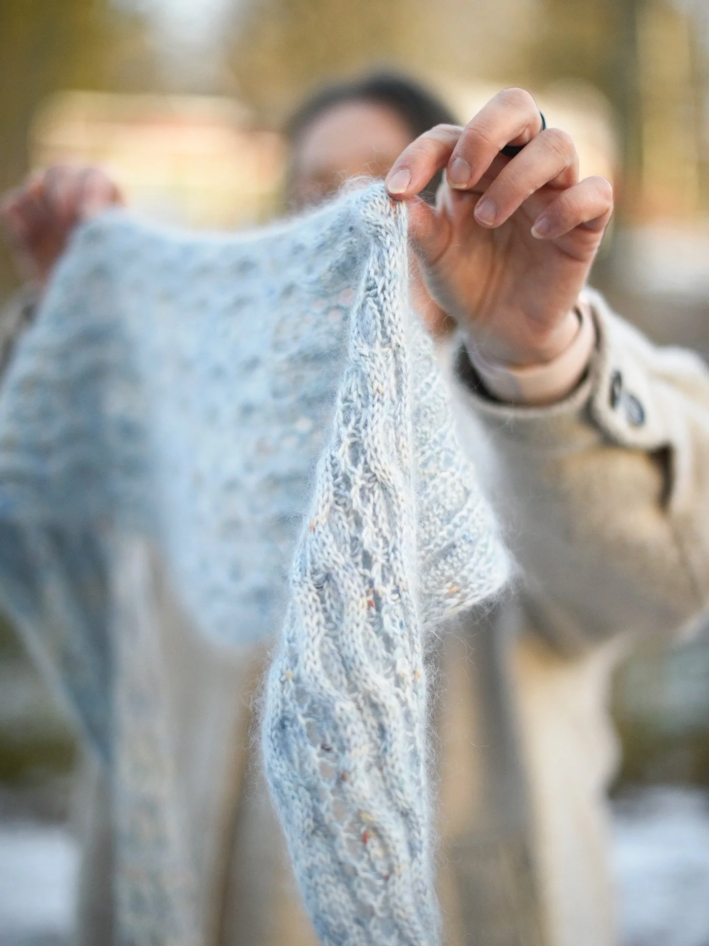 ✨ No&euml;l Scarf ✨

Flowing cables and lace, soft yarns held together, and a rhythm that lets you slow down and enjoy every stitch. 

No&euml;l Scarf was originally created for the Forests of the World Christmas Box 2025 with @lechatquitricote 🥰 

