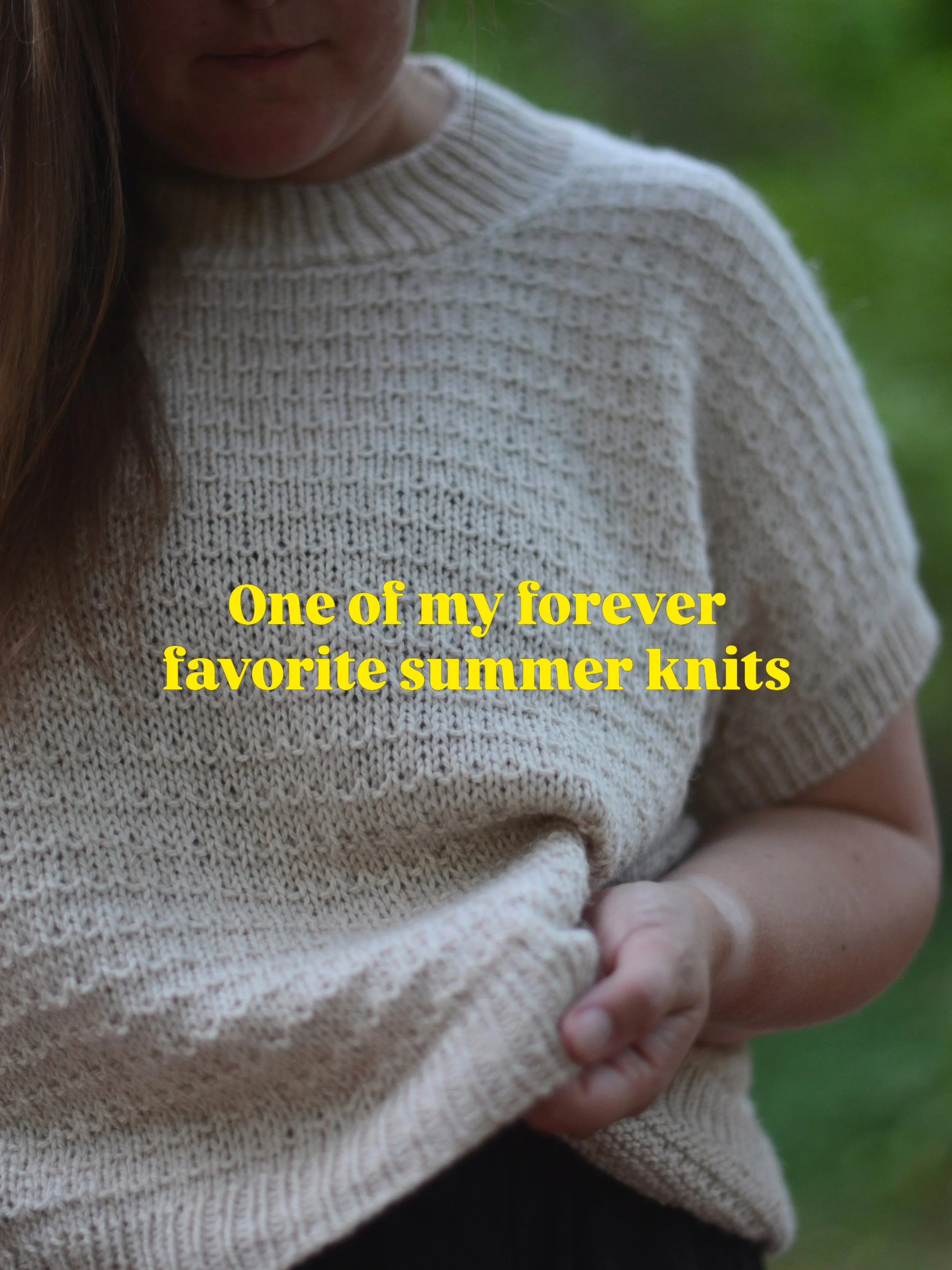 ☀️ Some designs stay in constant rotation - like this Hiesu Sweater in summer ☀️

It&rsquo;s one of the older pieces I simply love, knitted in summer of 2022. I used @saiewool S&auml;ie Wool Linen DK in color Morning Glory (I adore that neutral, slig