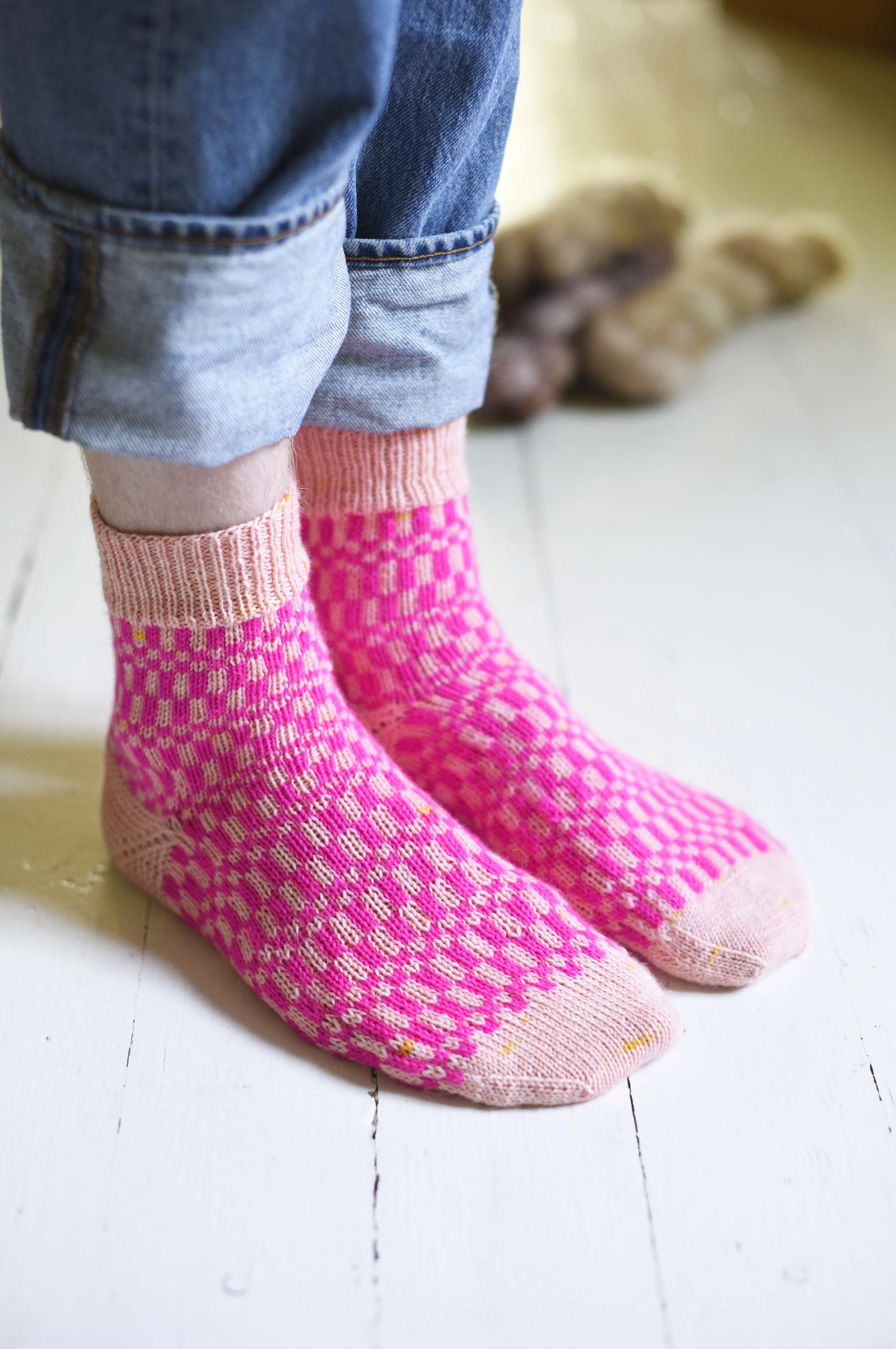 Pink Waffle Socks 1.jpg