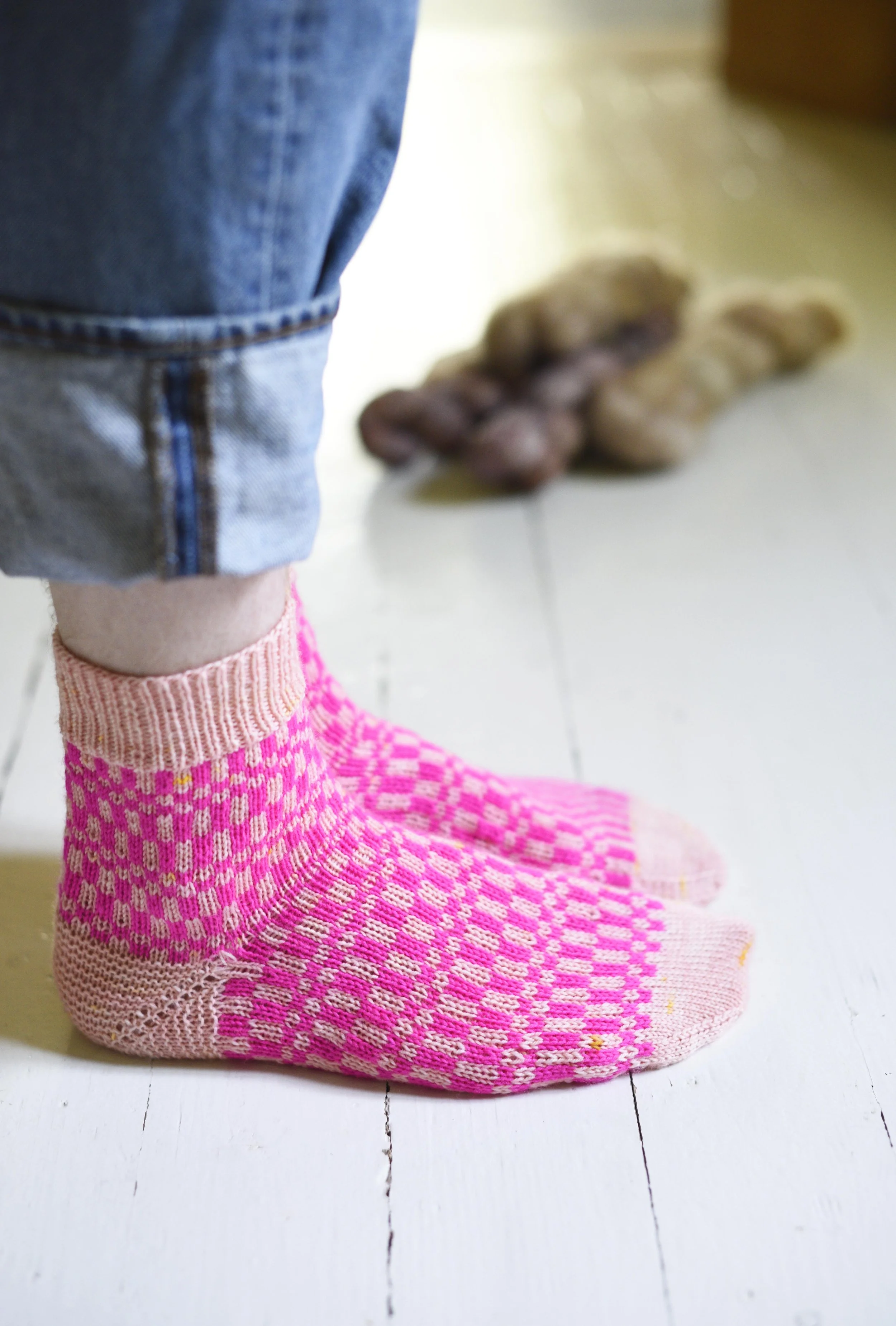 Pink Waffle Socks 3.jpg
