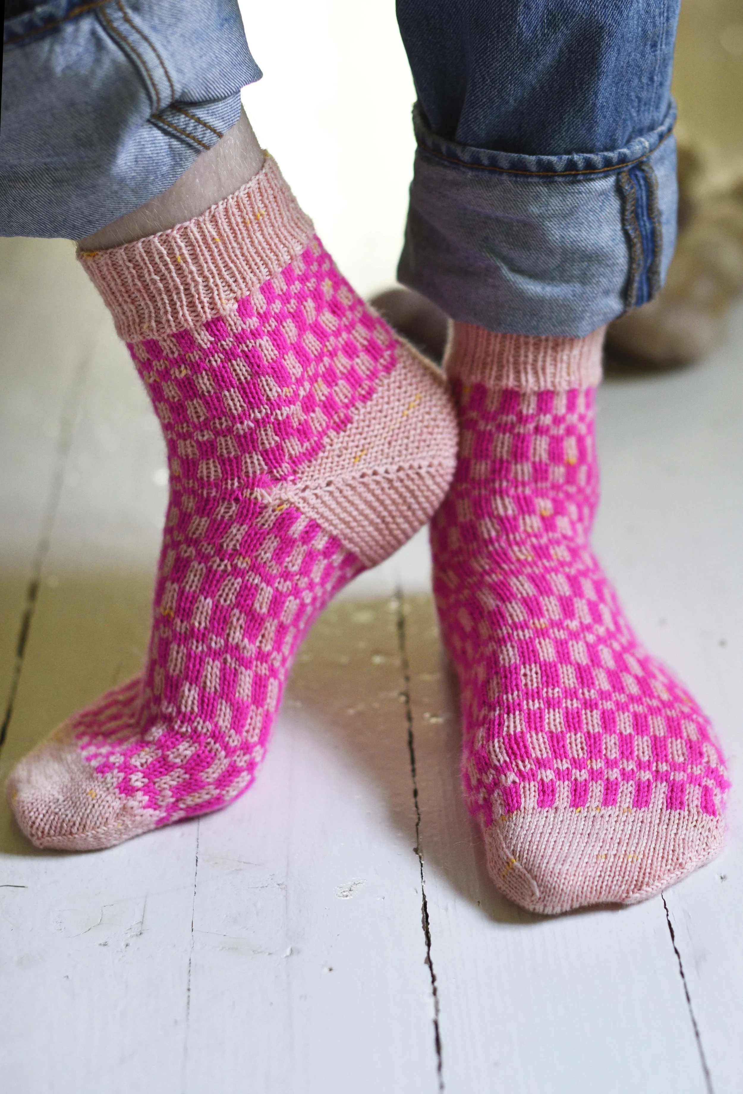 Pink Waffle Socks 5.jpg
