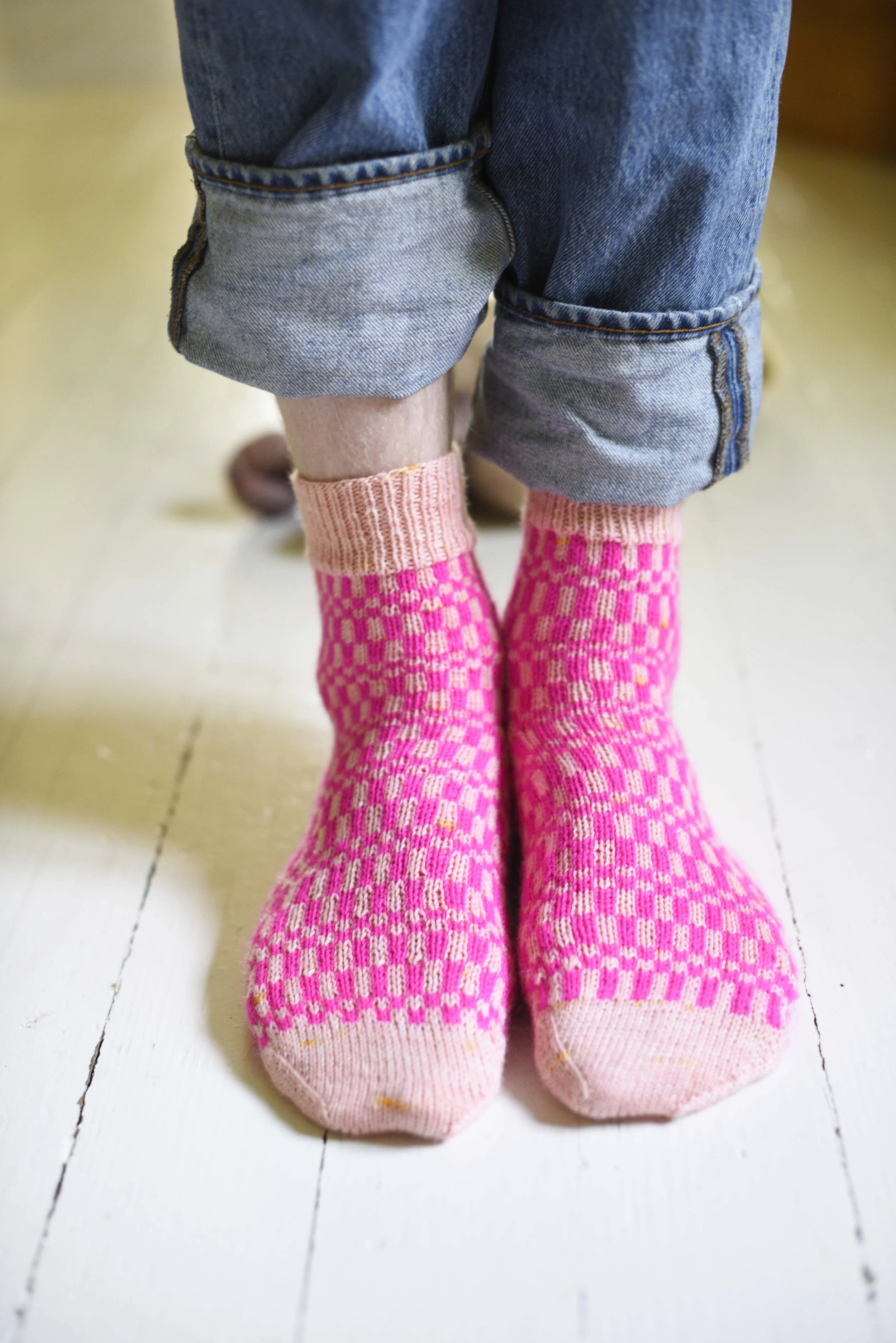 Pink Waffle Socks 2.jpg