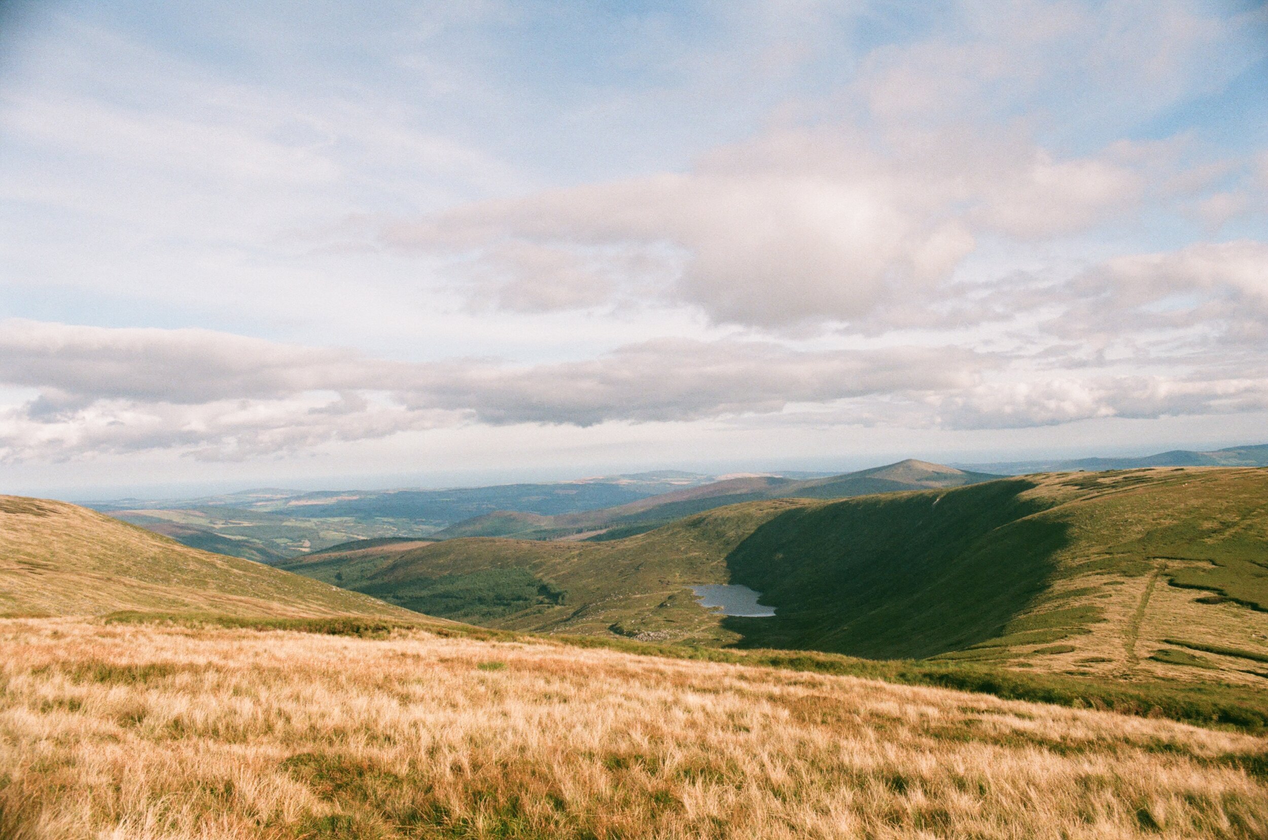 Golden Rolling Wicklow Mountains Print | Lugnaquilla Hiking View