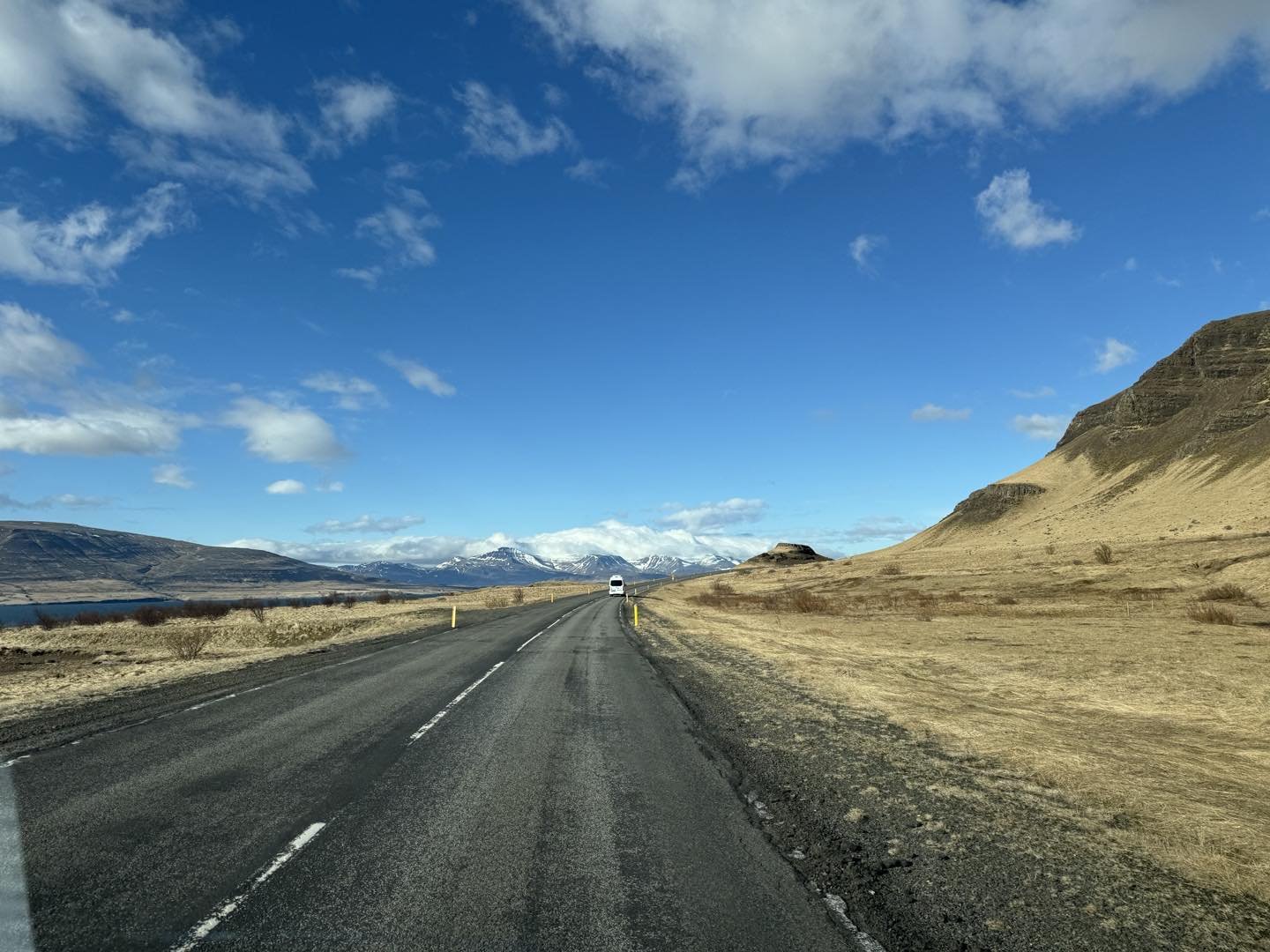 On the road in sunny Iceland