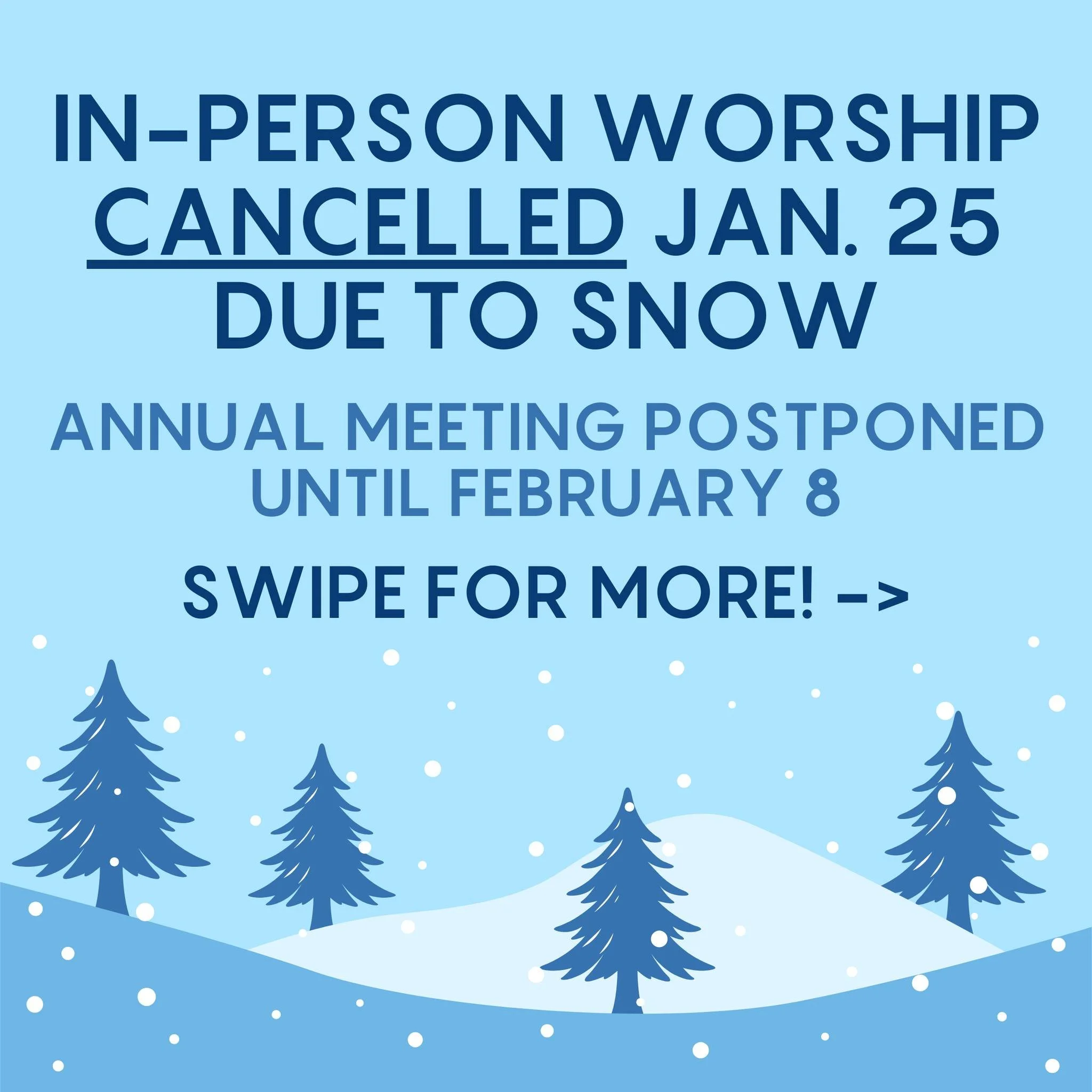 Good evening-

Due to the forecast, we have decided to cancel in-person and live-streamed worship for tomorrow, January 25. 

Scan the QR code or visit bit.ly/HUPSnowDayWorship for at-home "snow day" worship that you are invited to do on yo