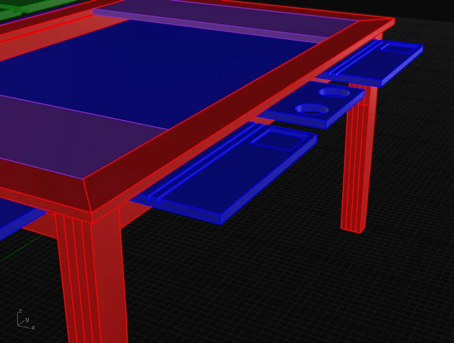 Gaming table design and fab