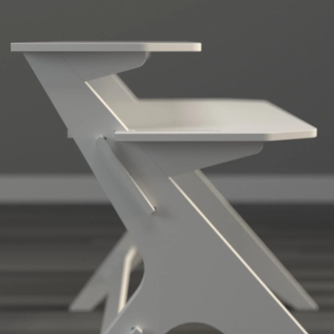 Music desk, for computer and piano keyboard