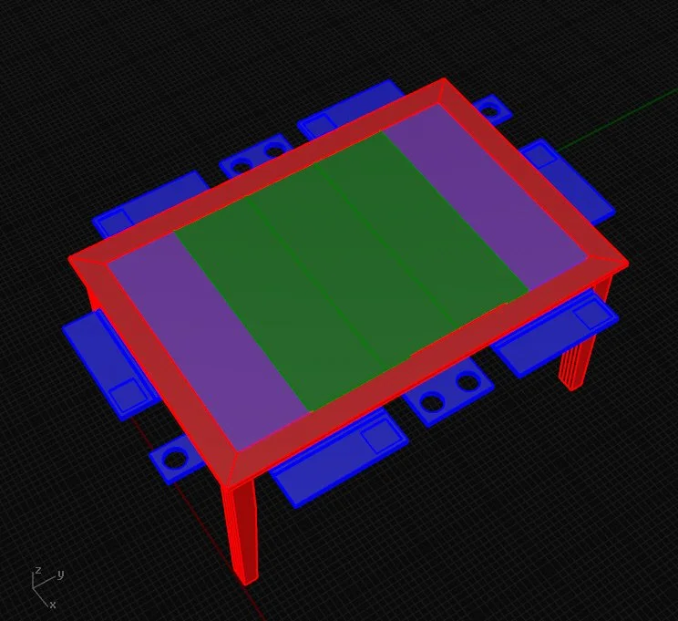 Gaming table design and fab