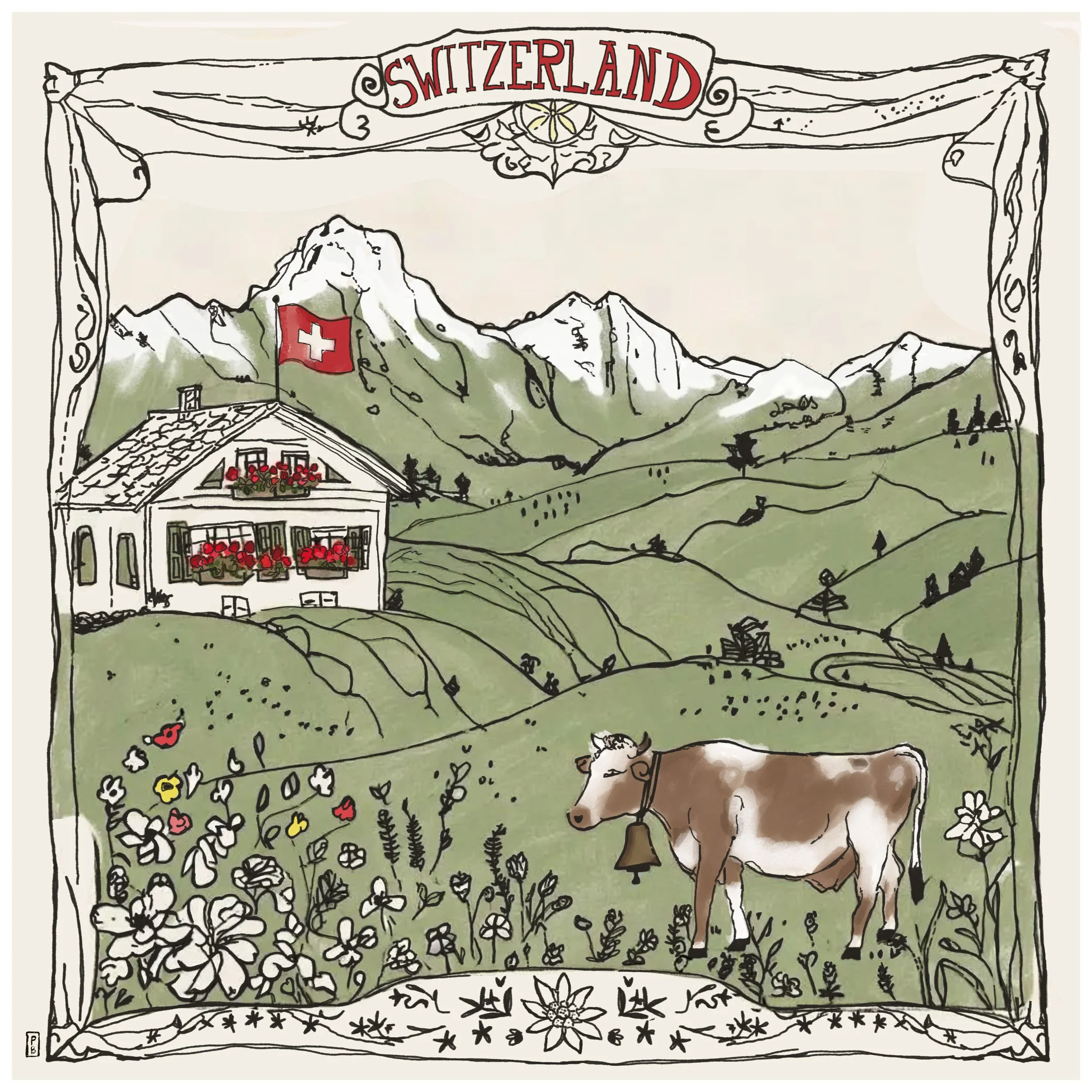 Switzerland art print