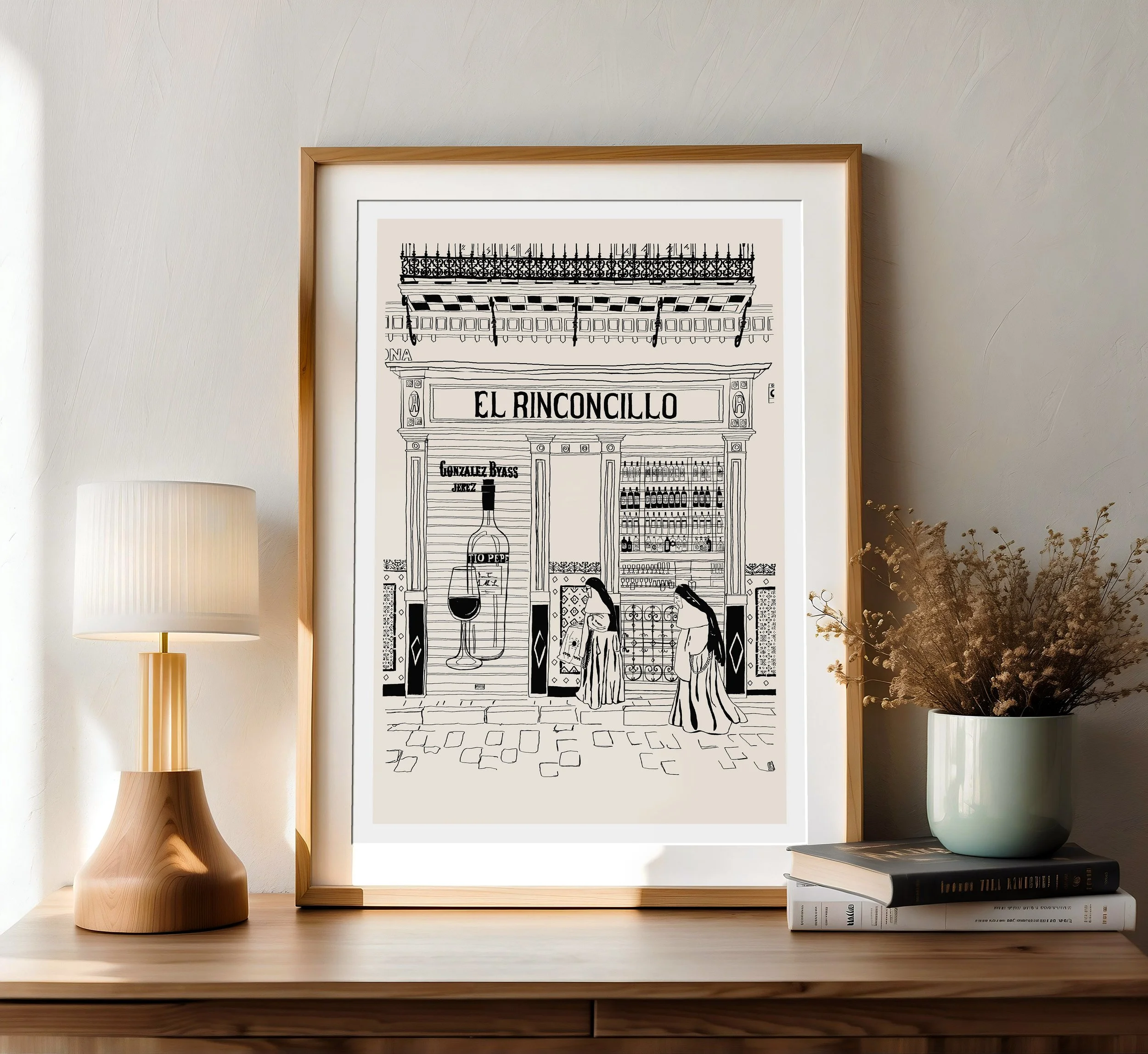 Travel art print of Spain