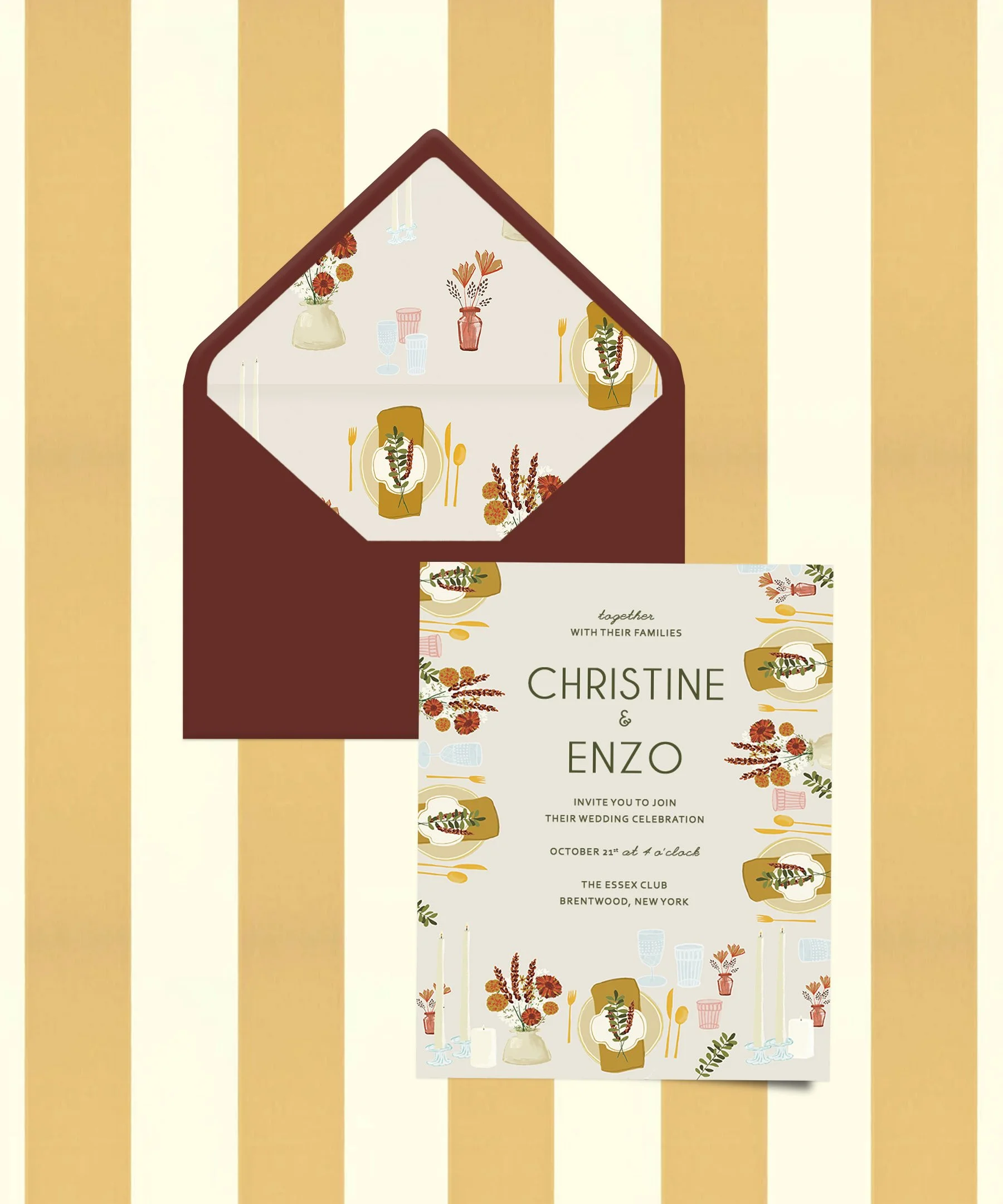 Candlelit Autumn Invitation
