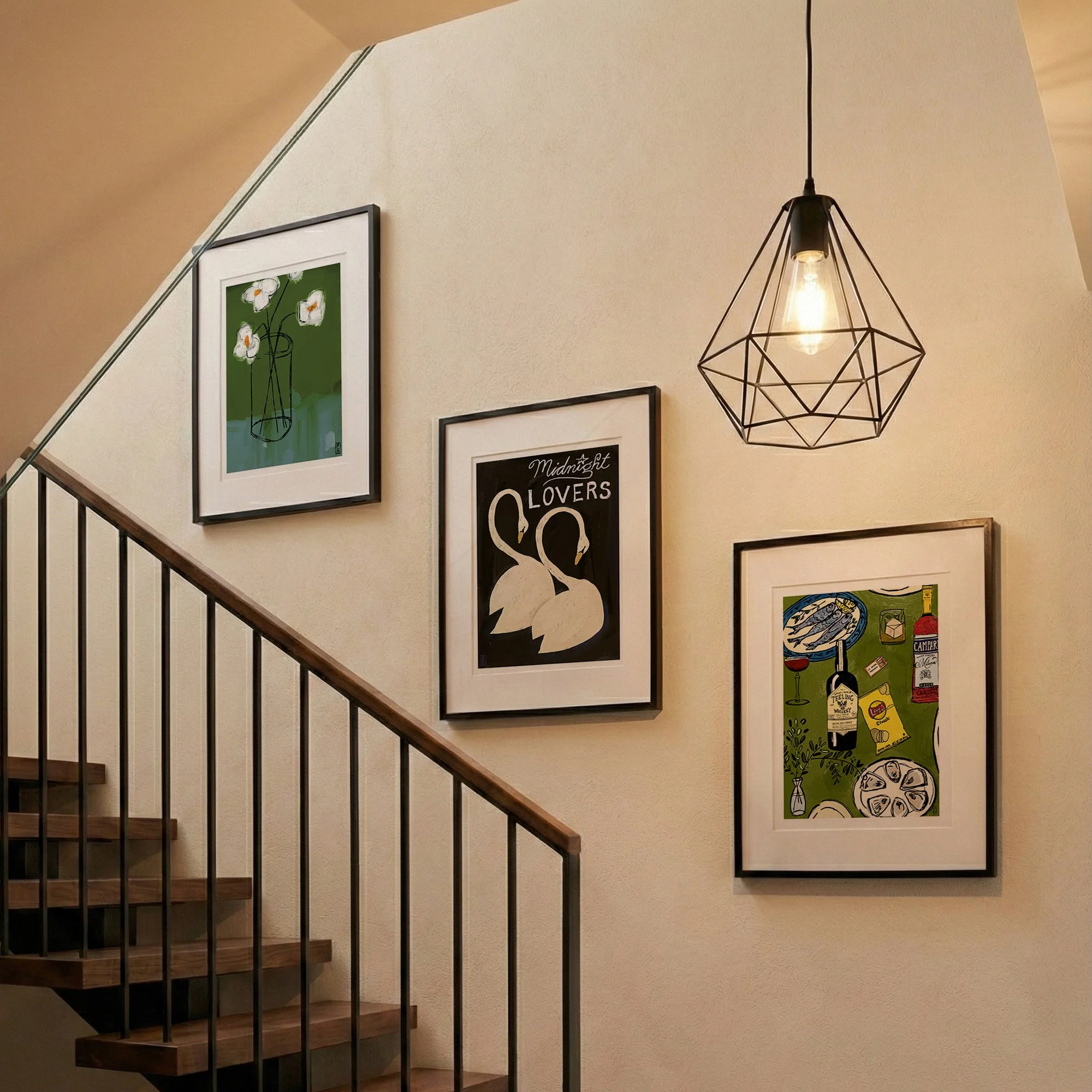 Triptych art for the home