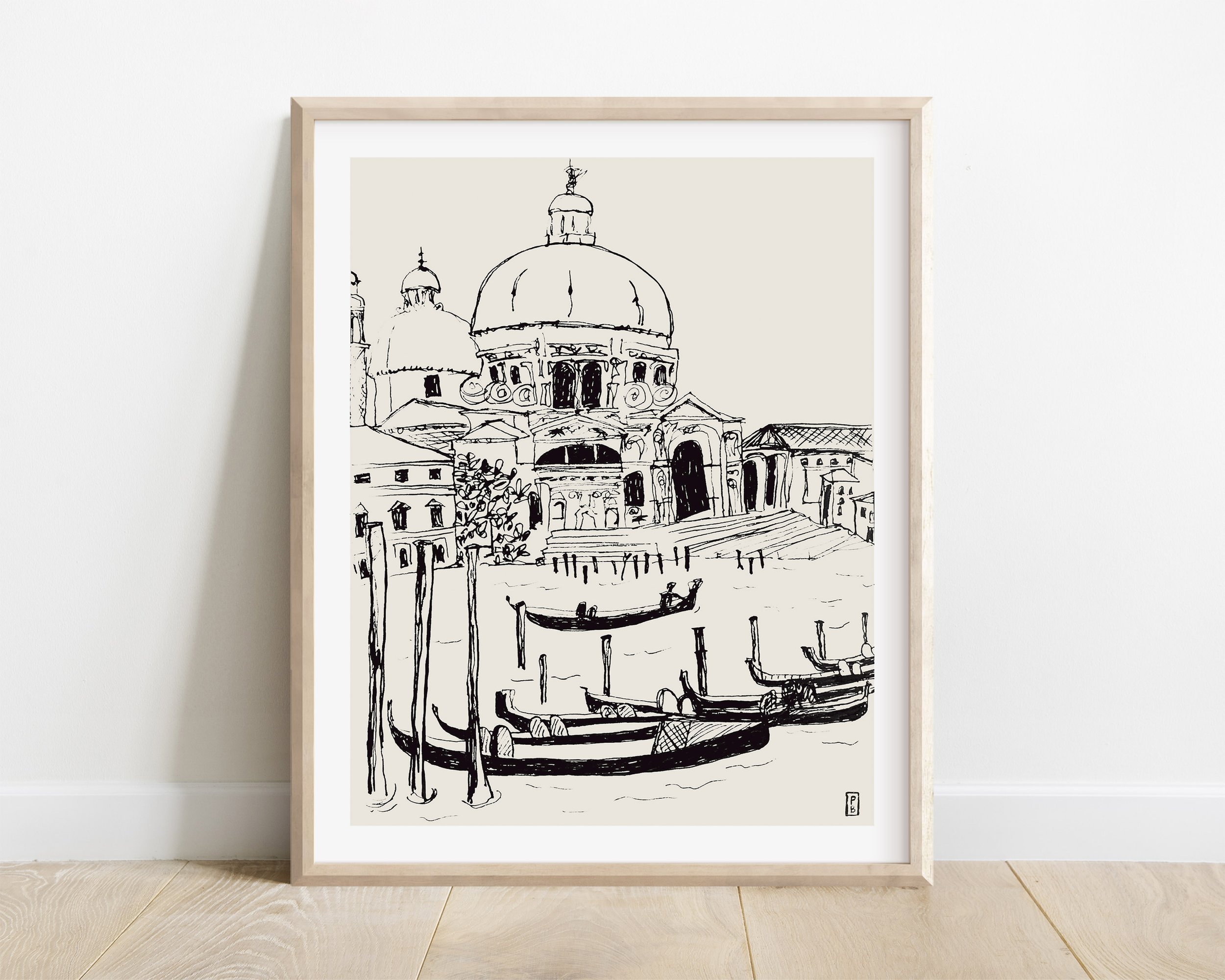 Travel art print of Venice, Italy by Pascale Berkowitz for at home wall decor