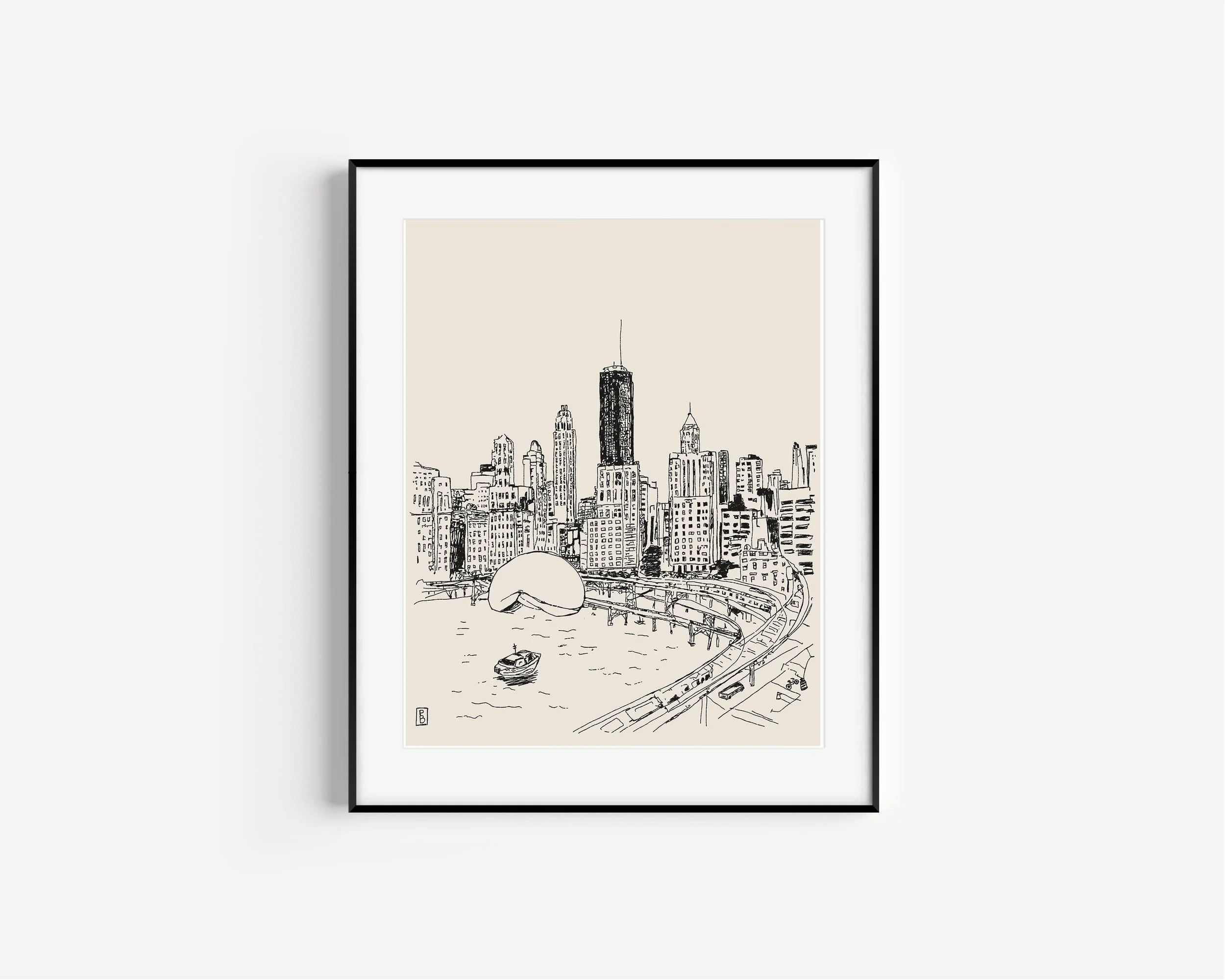 Chicago sketch art print