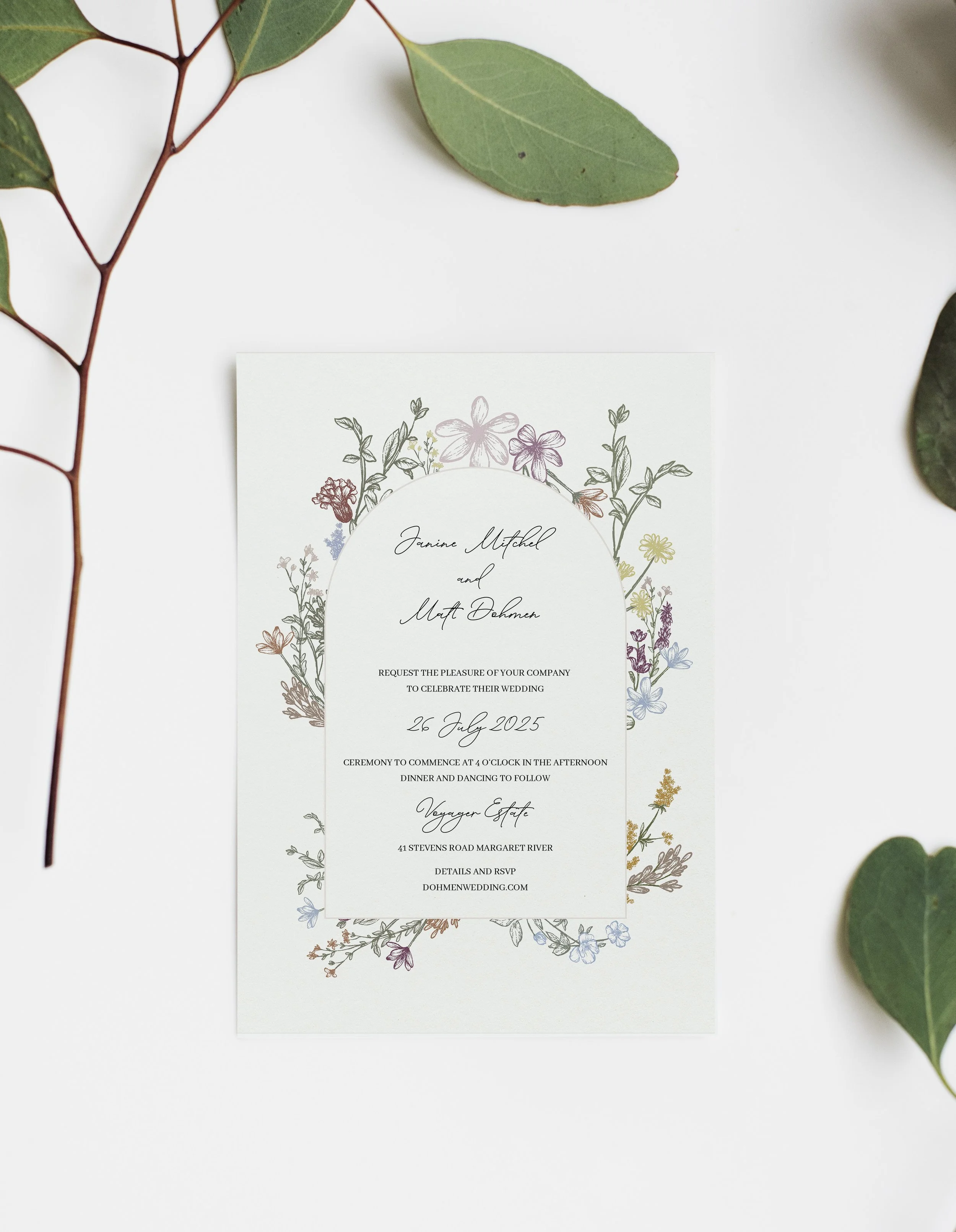 Illustrated Wedding Invitation Design by Pascale Berkowitz