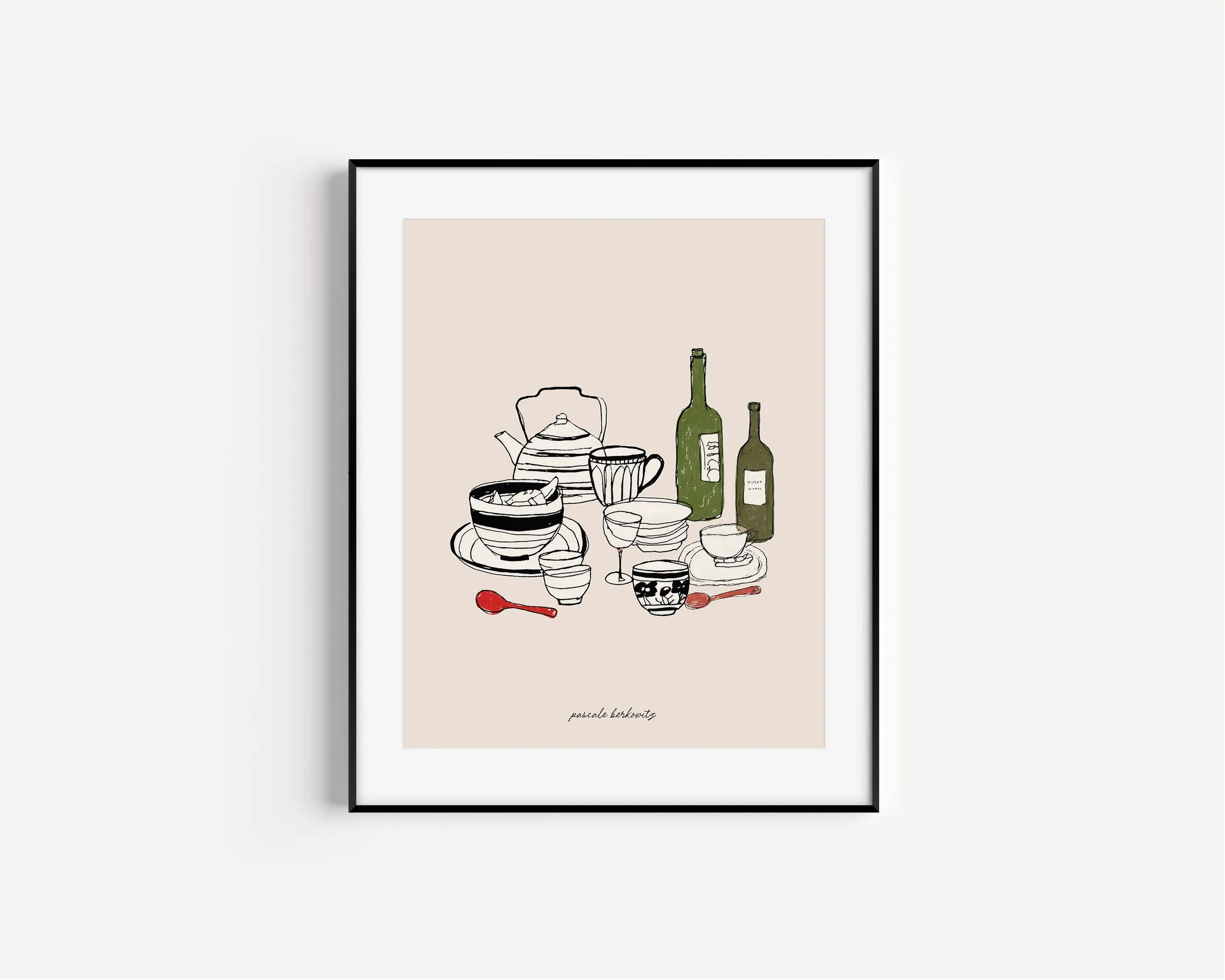 Tea and Wine illustration art