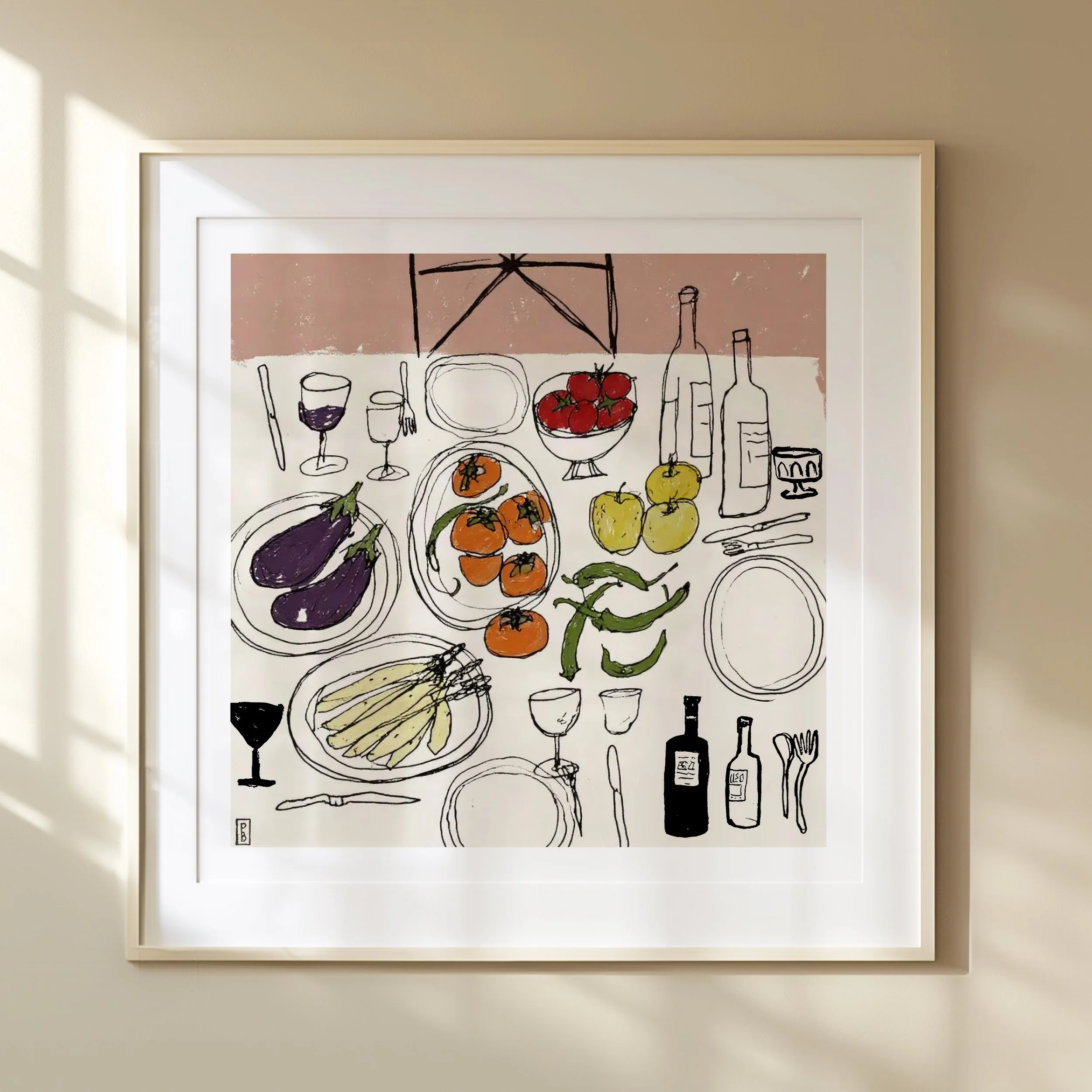 Food art framed