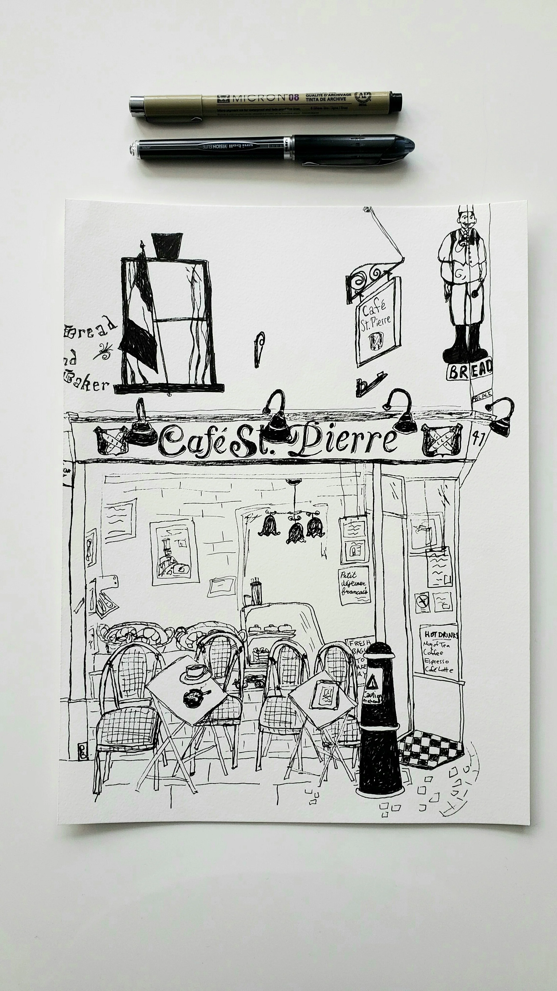 Cafe St. Pierre original sketch
