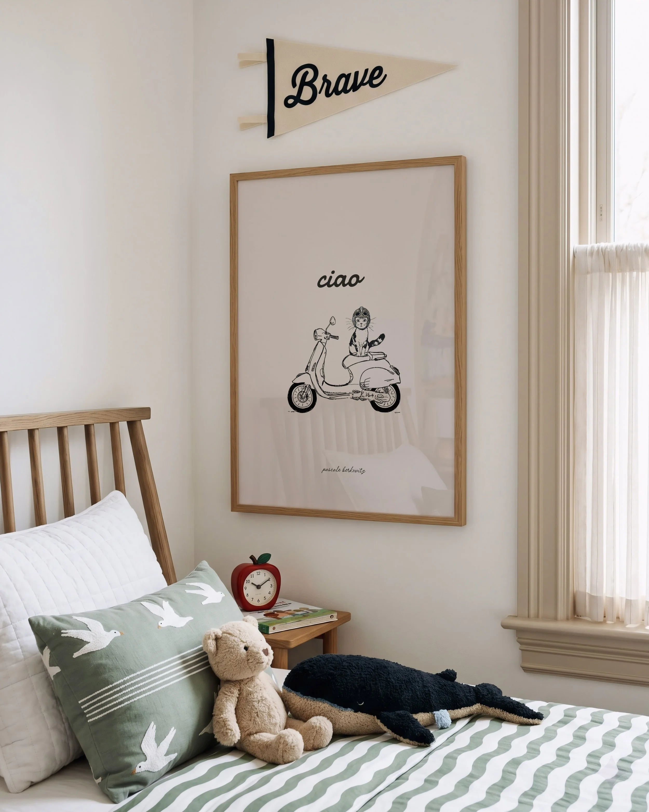 Vespa cat art print
