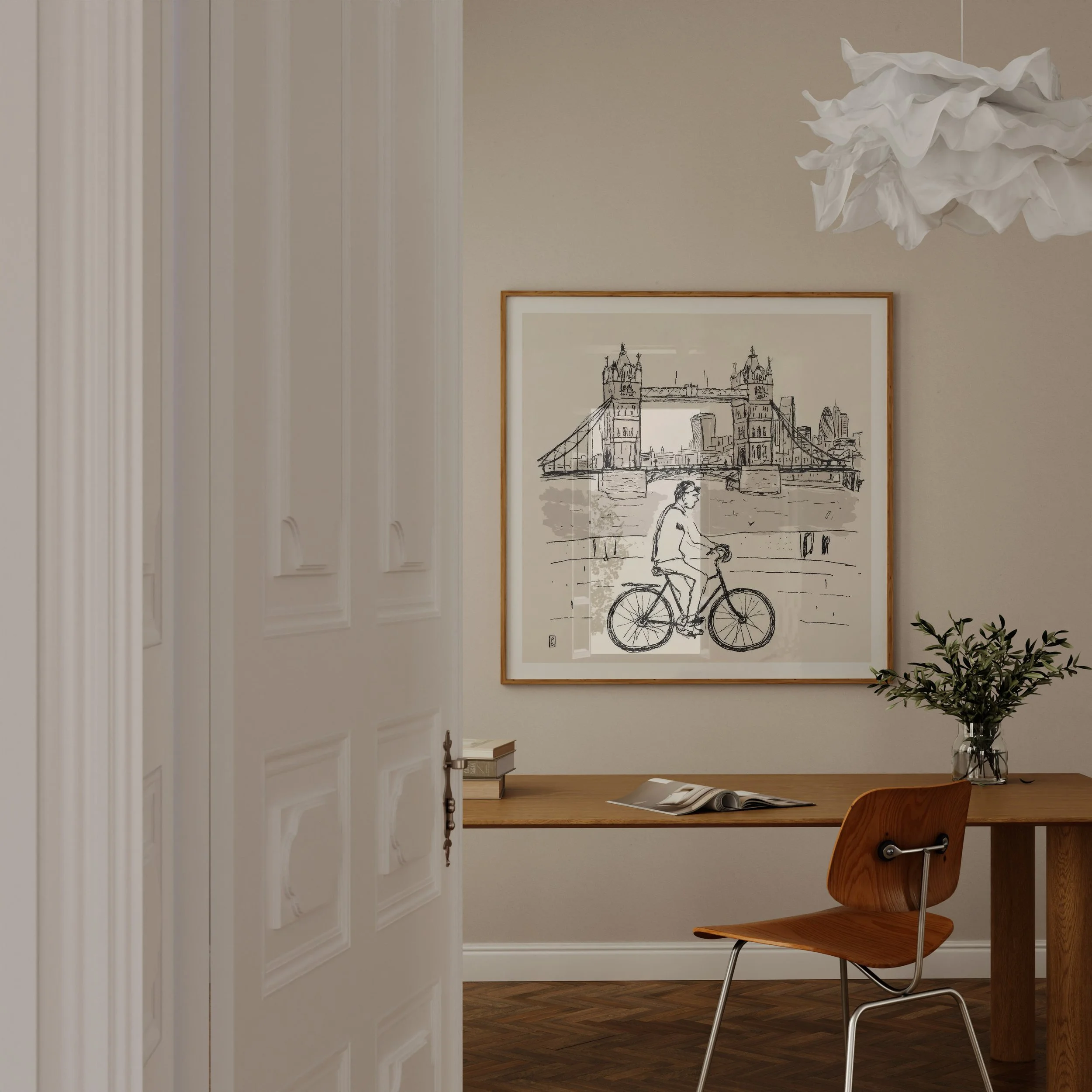 Travel prints line art of Tower Bridge London