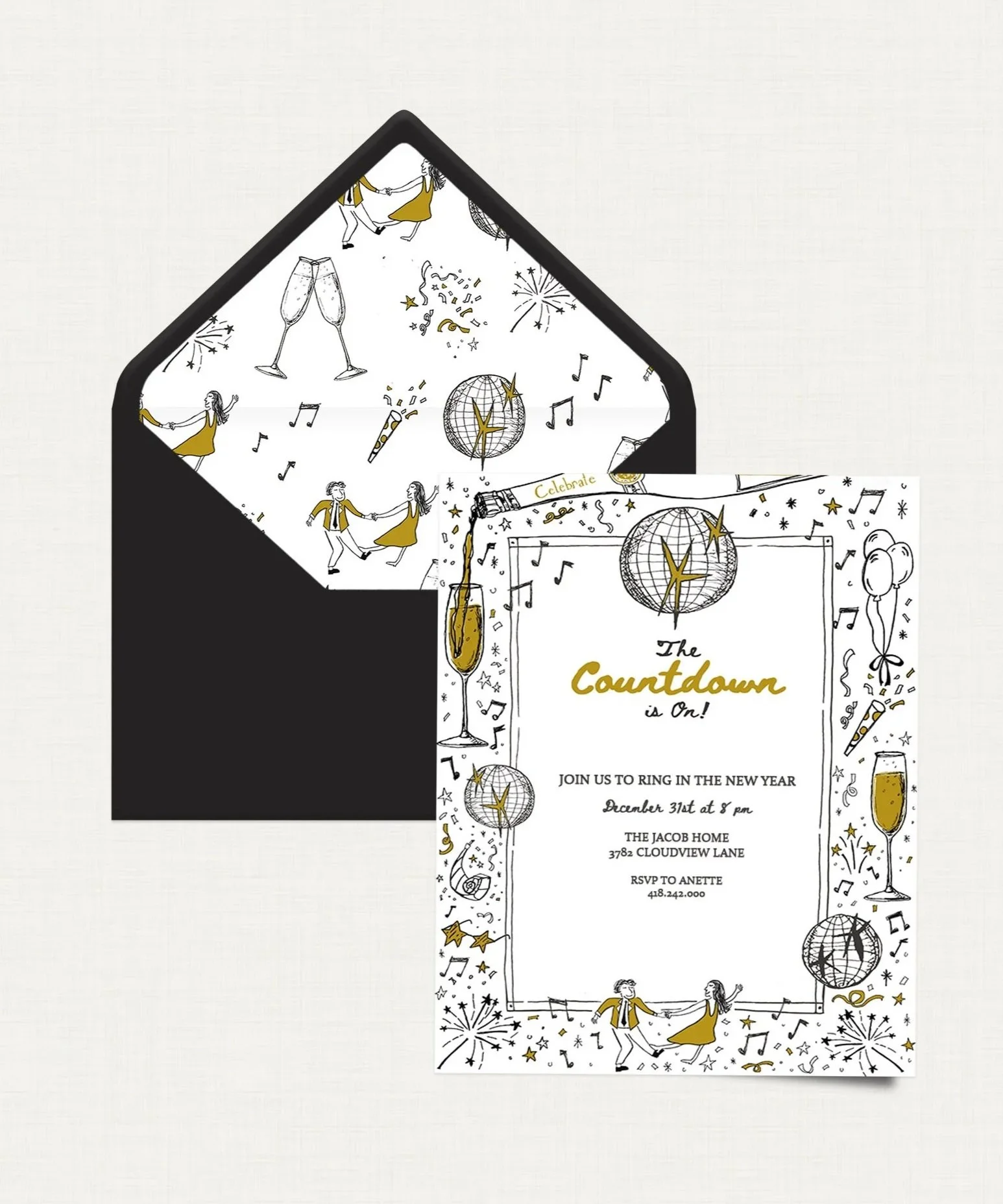 New Years Even Dance Invitation