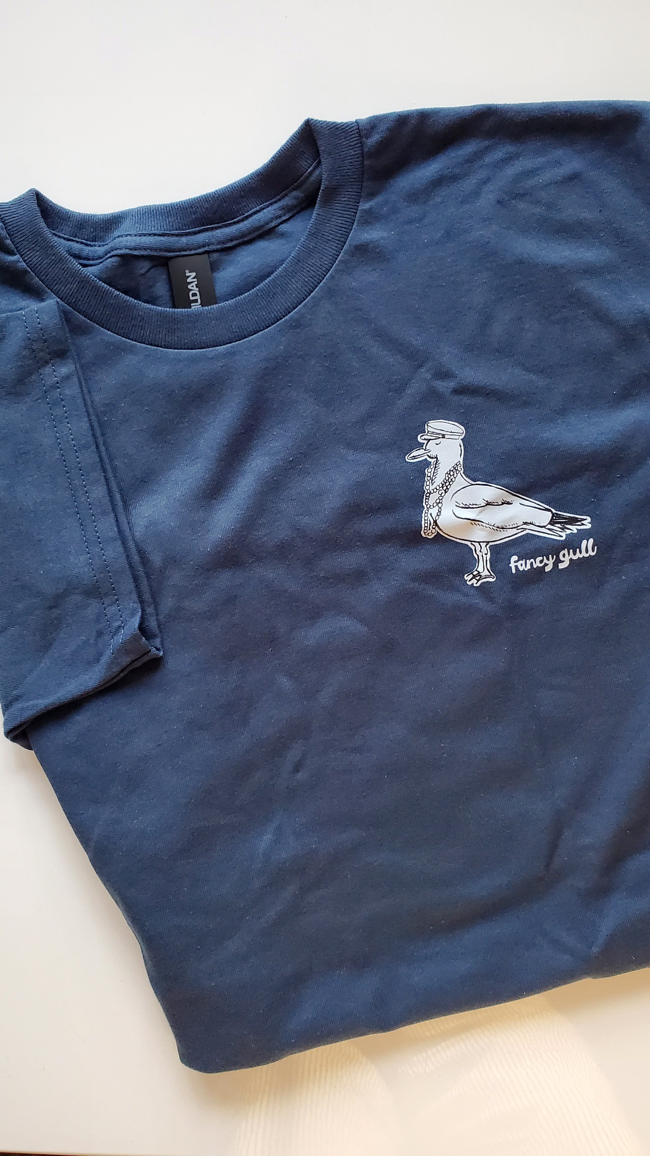 navy seagull shirt
