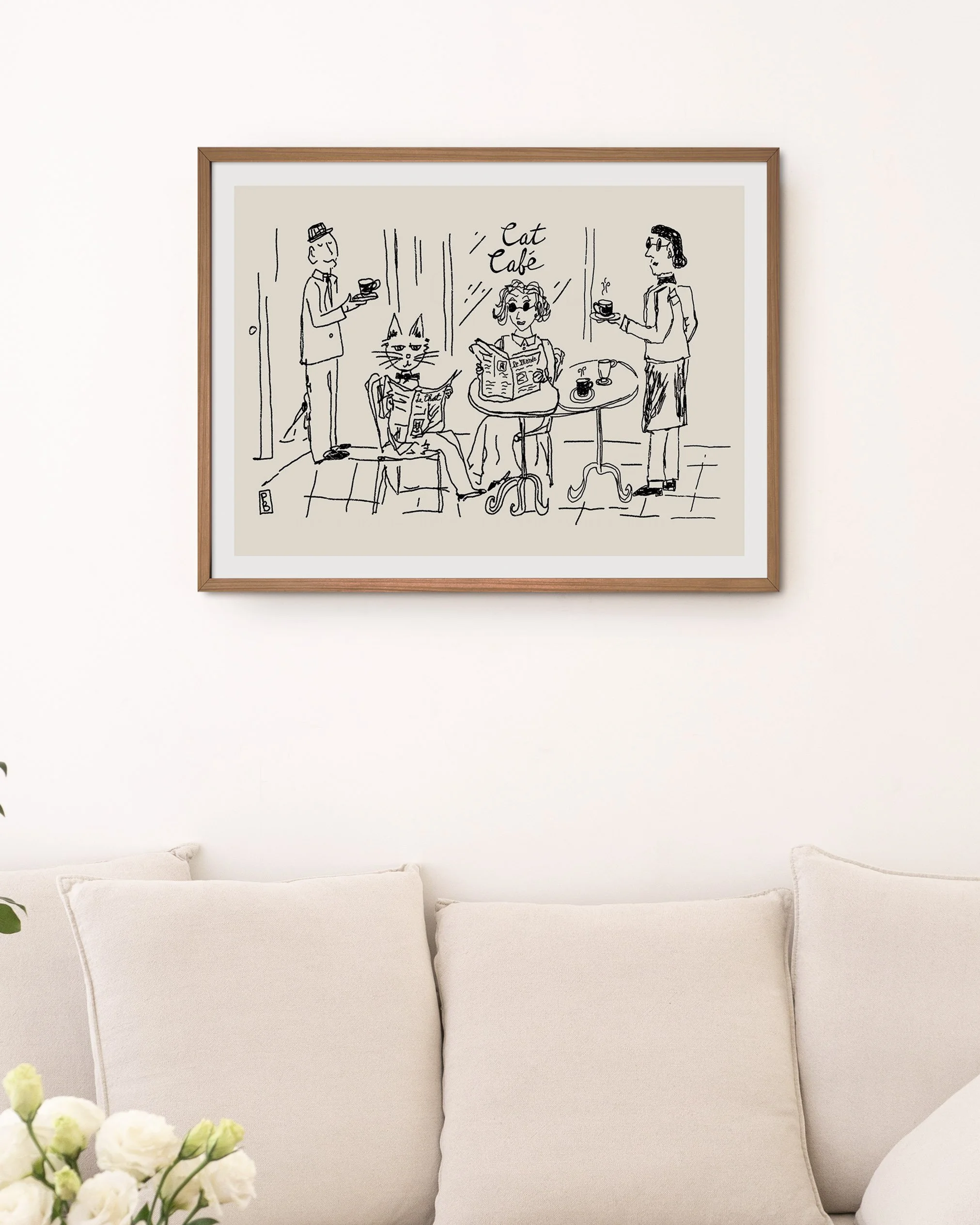 Cafe art framed