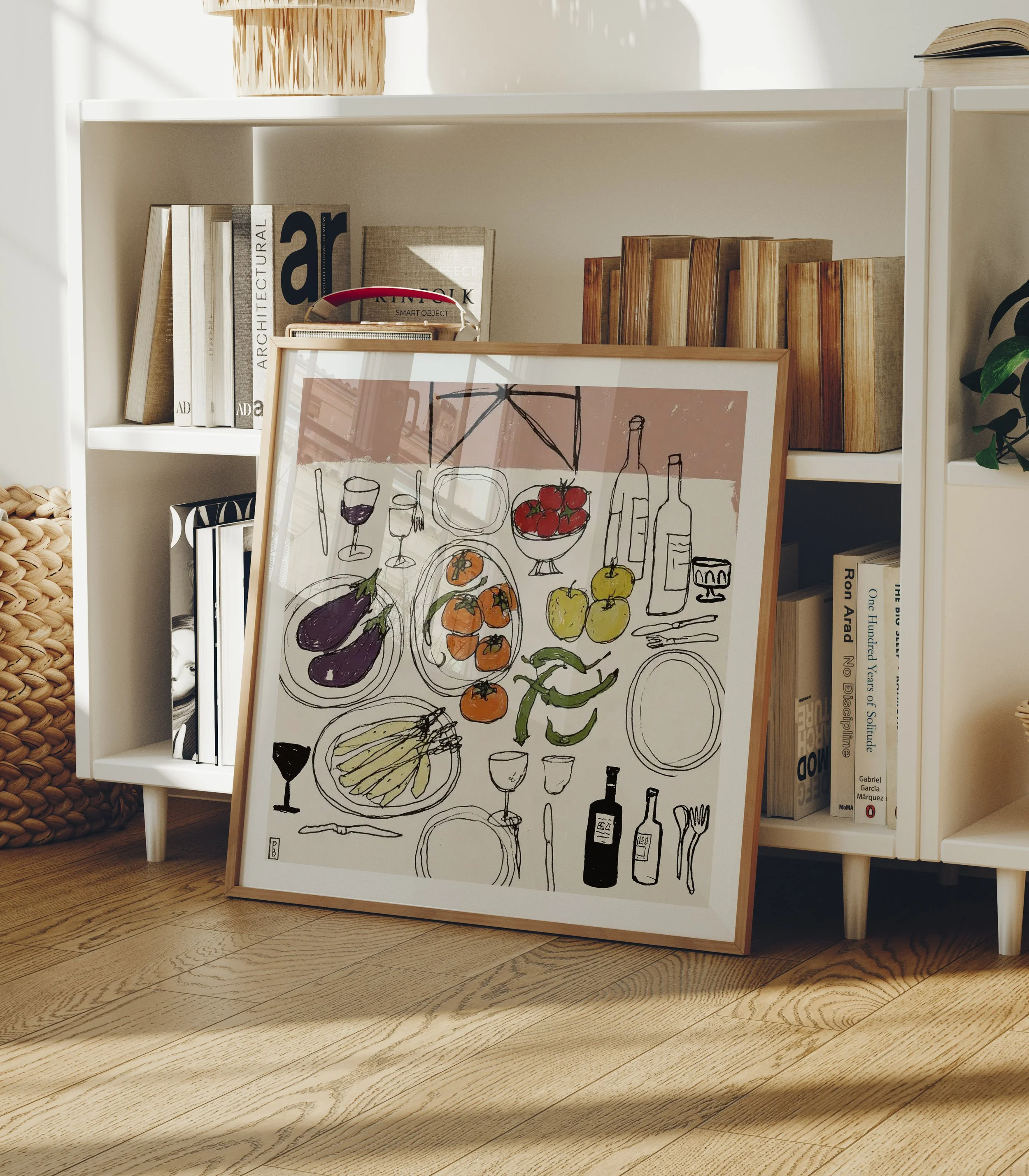 Food art framed