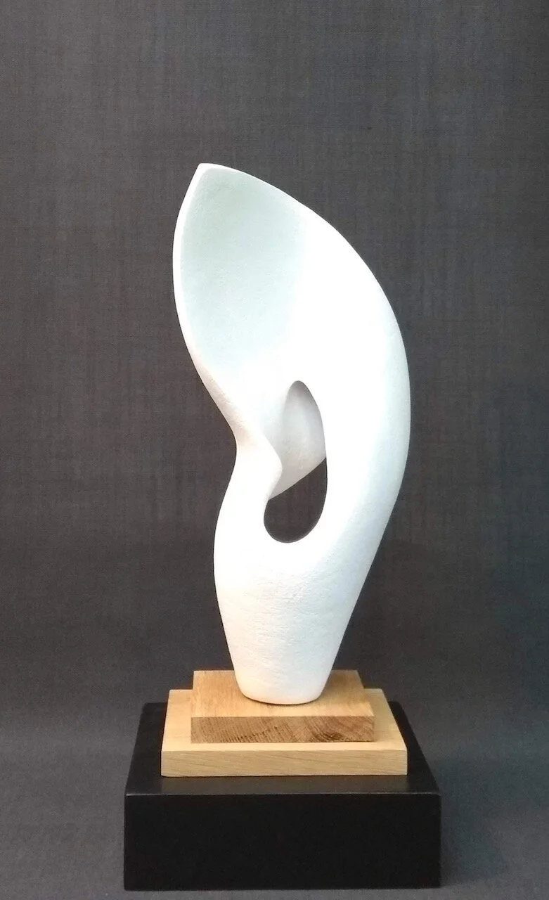 Towards the Heavens - 2 : £565 :
44 x 21 x 10 cm
( Fired clay on oak and steel base )