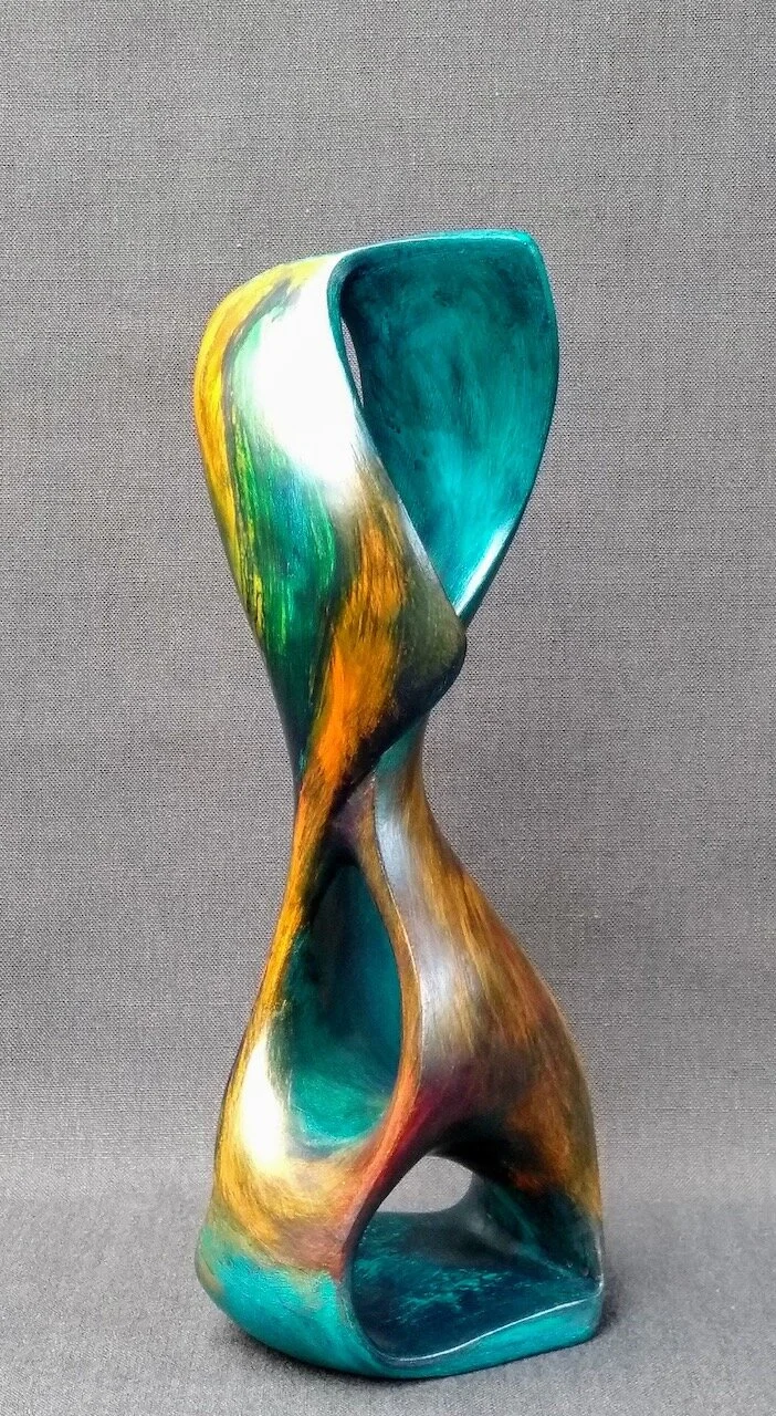 Sculpted Canvas : £425 : 39 x 13 x 17 cm
( Fired clay, acrylic paint )