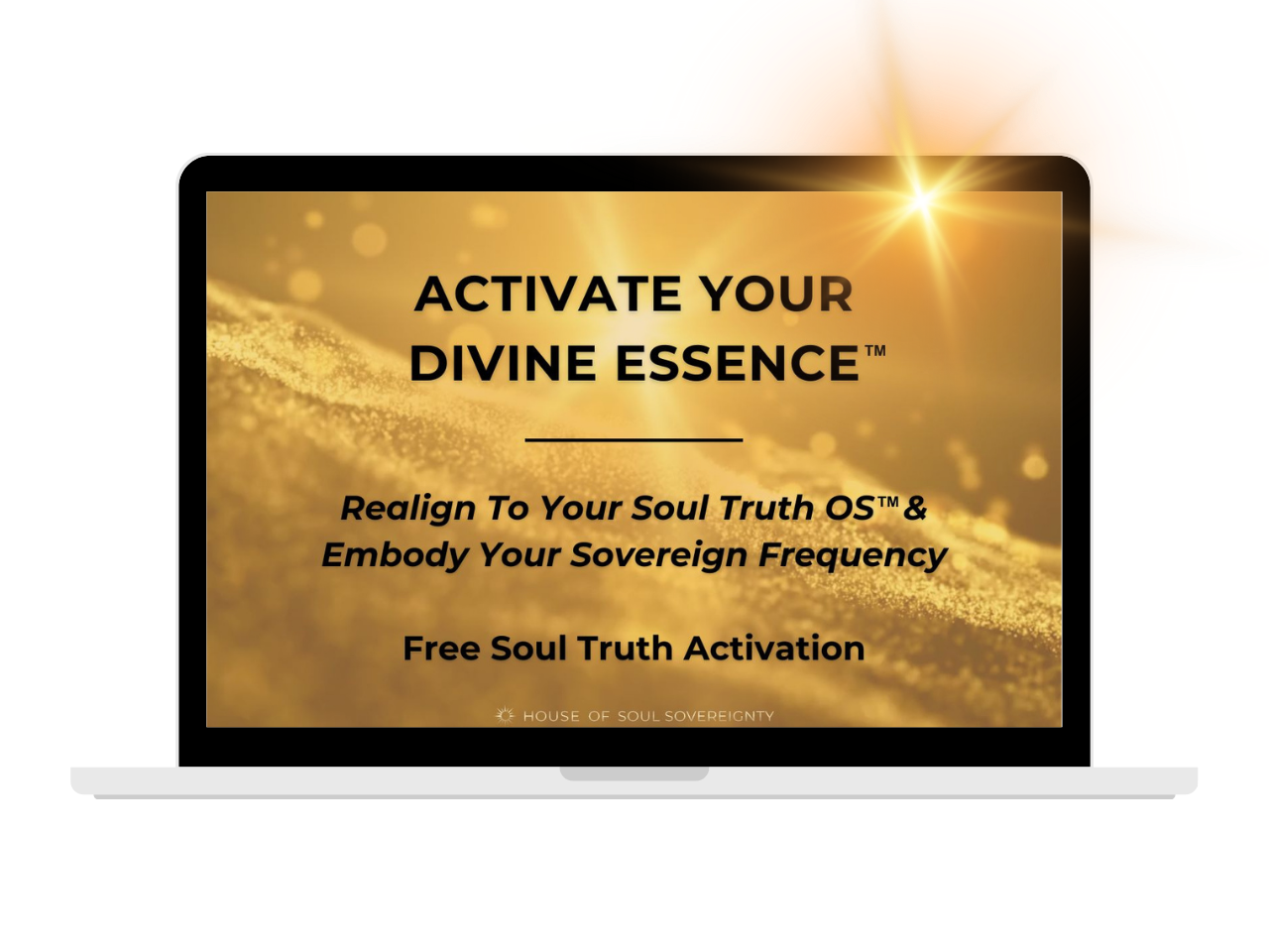 free activate your divine essence soul truth activation on a laptop