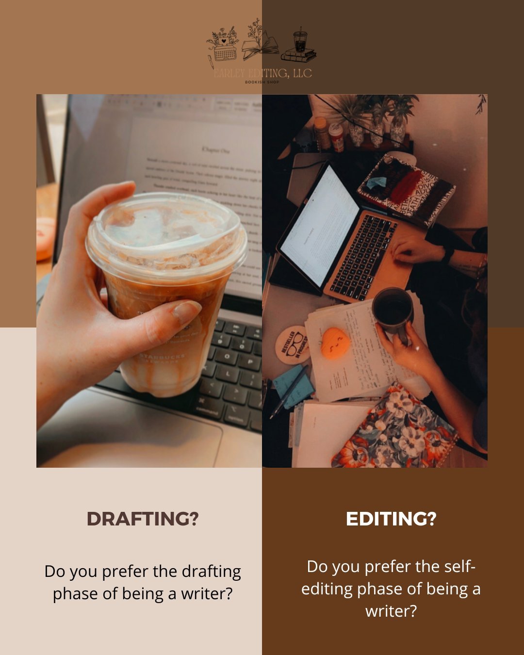 💬 Calling all writers!

We want to know: which stage of the writing process gets your creative juices flowing the most? 🤔🖊

Do you thrive on the drafting/writing stage, where ideas pour out like a river, or do you relish the meticulous process of 