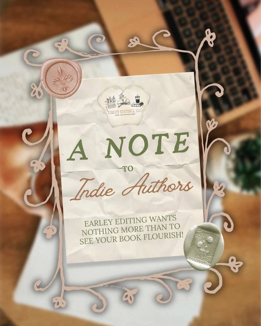 🌿 𝙸𝙼𝙿𝙾𝚁𝚃𝙰𝙽𝚃 𝙽𝙾𝚃𝙴 𝚃𝙾 𝙸𝙽𝙳𝙸𝙴 𝙰𝚄𝚃𝙷𝙾𝚁𝚂

You&rsquo;ve worked hard to make your book baby happen and turn it into the best version of itself.

Earley Editing wants nothing more than to see your book flourish!

But publishing a bo