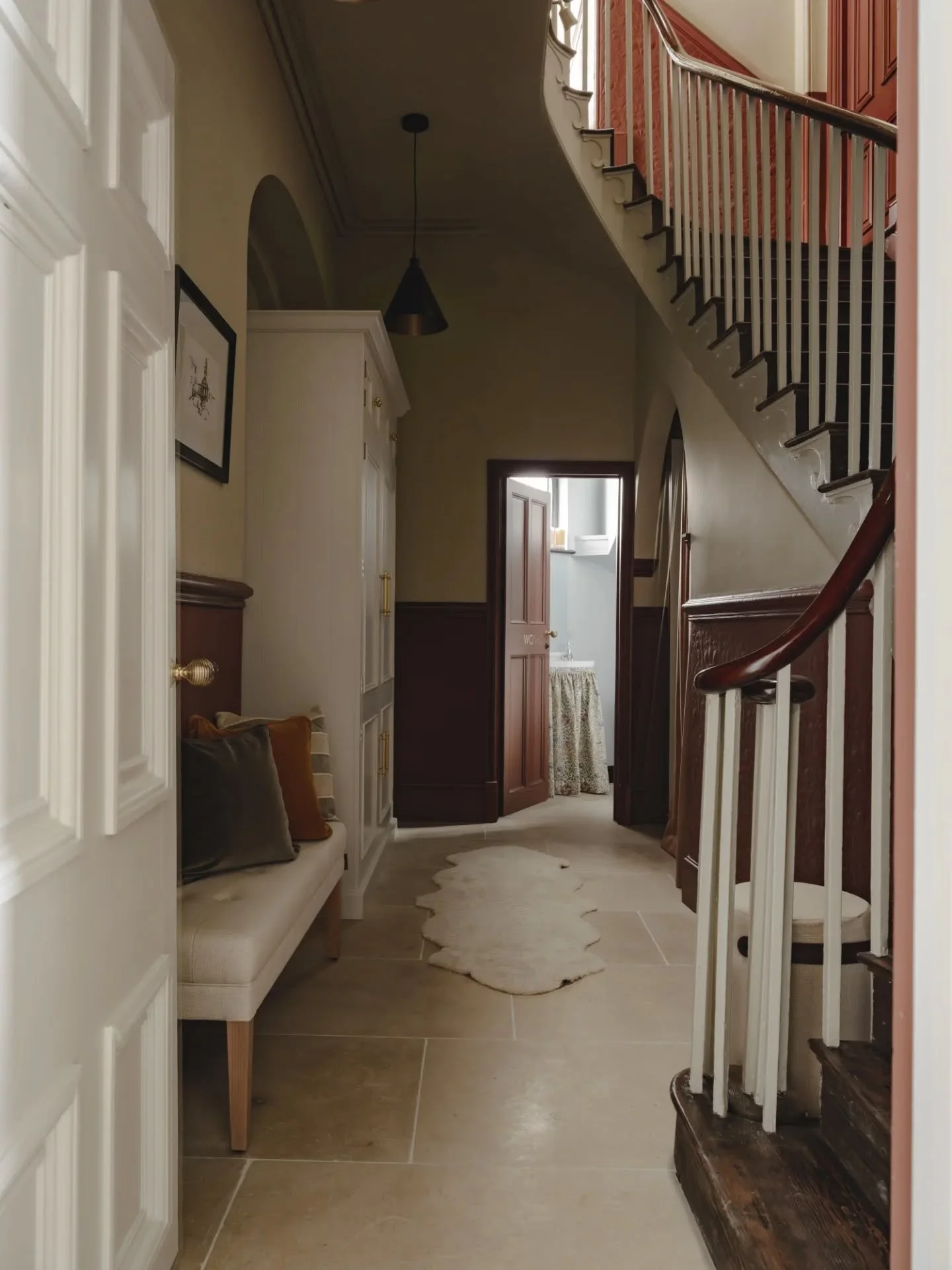 A stairwell made for lingering, leading quietly to the prettiest little loo.

We&rsquo;ve always believed that every corner matters, even the smallest, most tucked-away spaces. When each room is given the same care and thought, a home begins to feel 