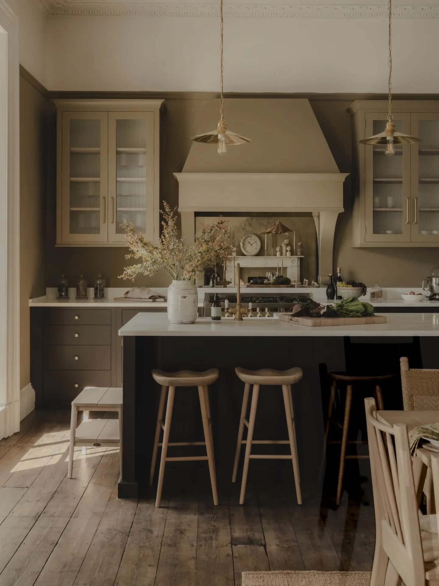 The Parisian Room 

Set beneath soaring 3.7m ceilings, our Suffolk kitchen looks out onto the balcony and the bustle of the high street beyond. There&rsquo;s always been something distinctly Parisian about this space, so we leaned gently into that fe