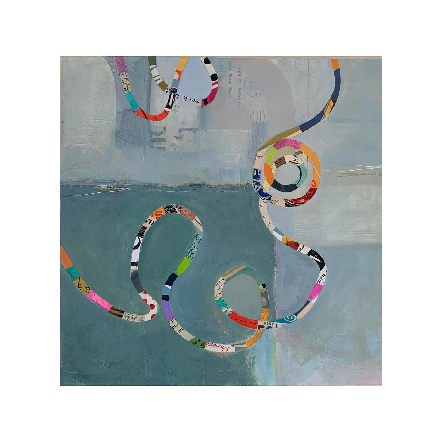 &ldquo;Strands 2.13&rdquo;. I&rsquo;m still working this series while working other ideas. Moving back and forth keeps things interesting.  The days are getting longer.🌞😊. Be well out there.🩵. 
.
.
. 
.
.
#abstractartist #dailyartpractice #mixedme