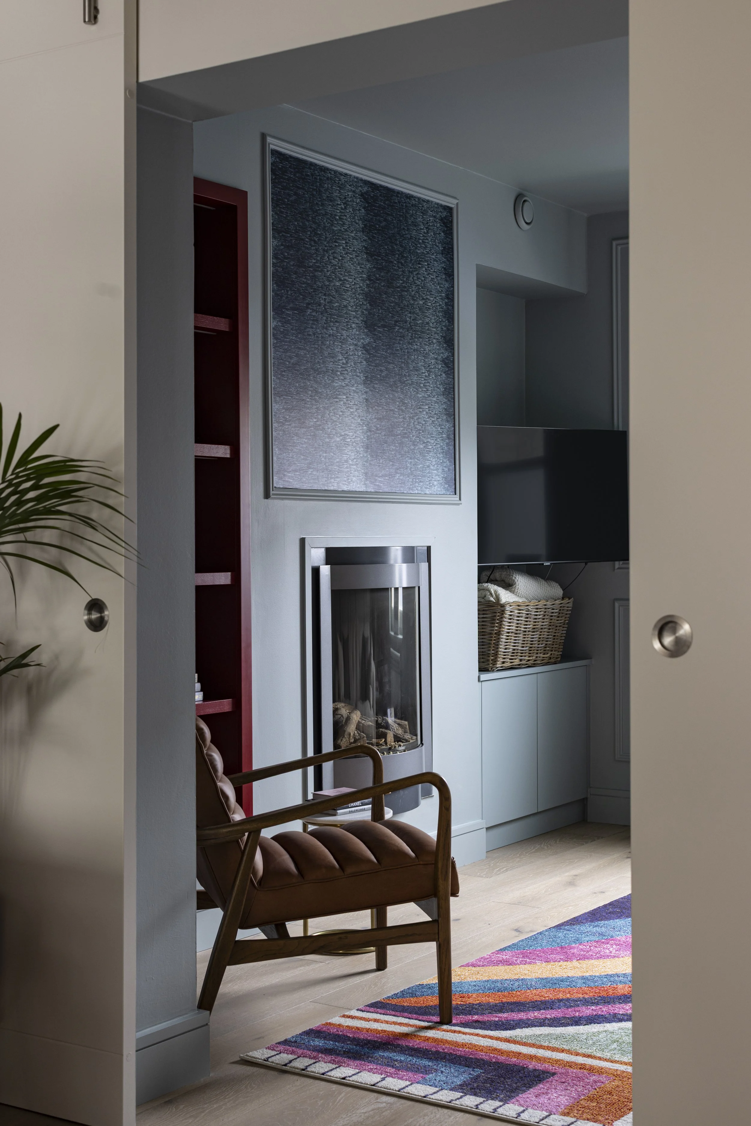 Leather accent chair