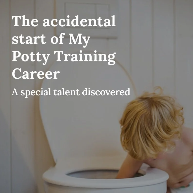 My most recent substack post is about the accidental start of my professional potty trainer. Link in bio!