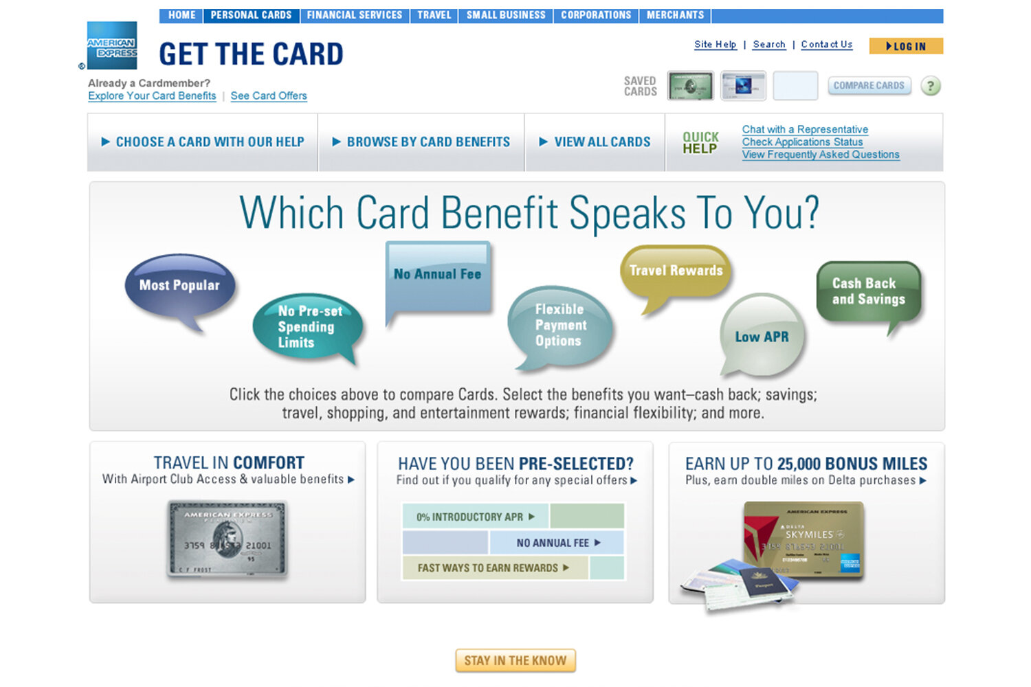 Landing Page: American Express