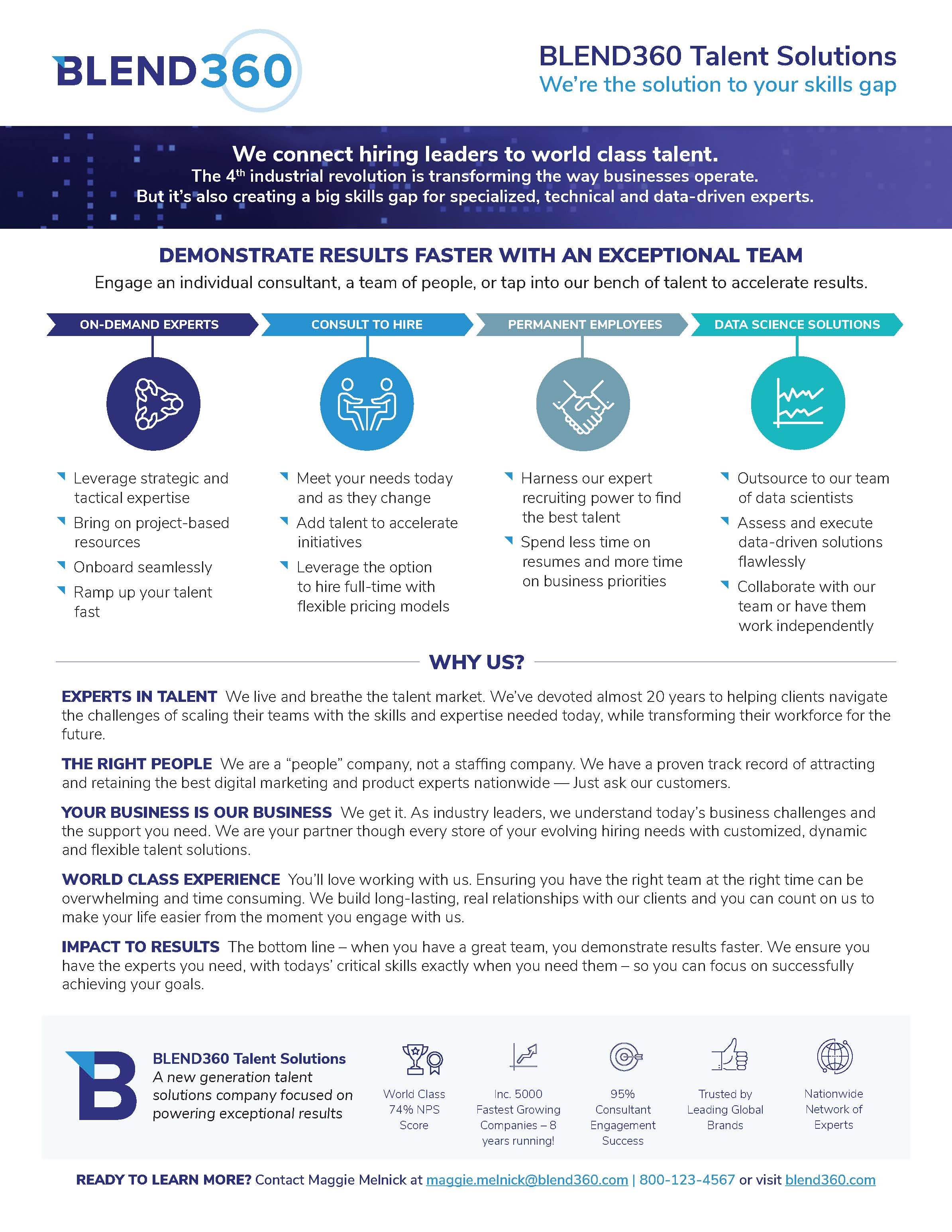 Capabilities PDF with Infographics: Blend360